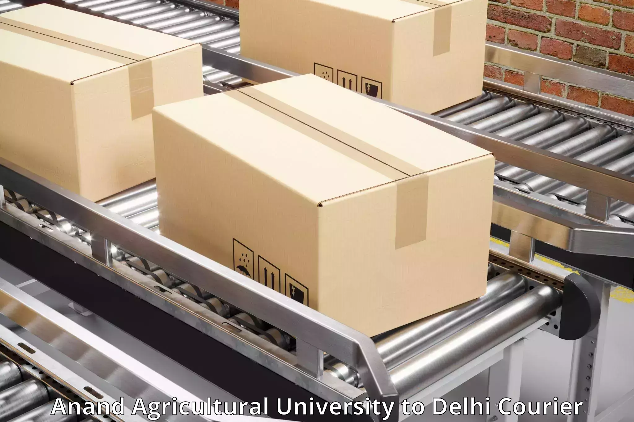 Express package handling in Anand Agricultural University to Guru Gobind Singh Indraprastha University New Delhi