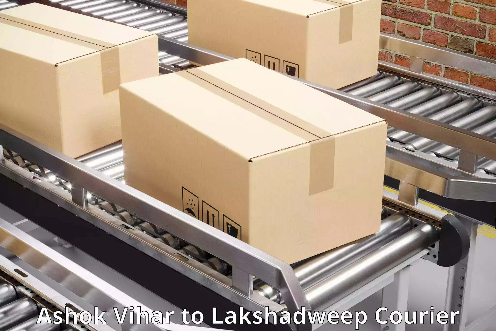 Door-to-door freight service in Ashok Vihar to Lakshadweep