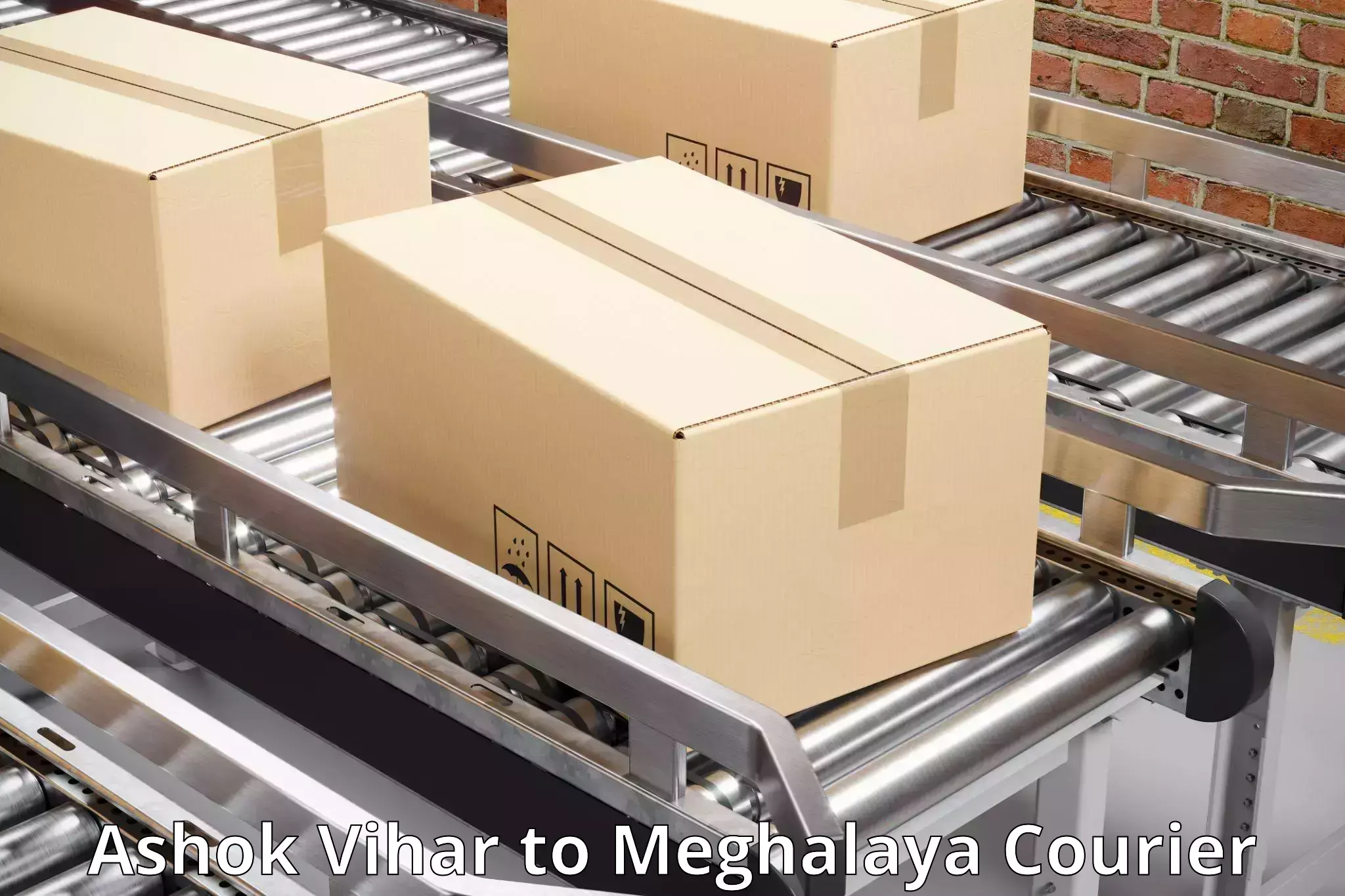 Express package handling Ashok Vihar to Meghalaya