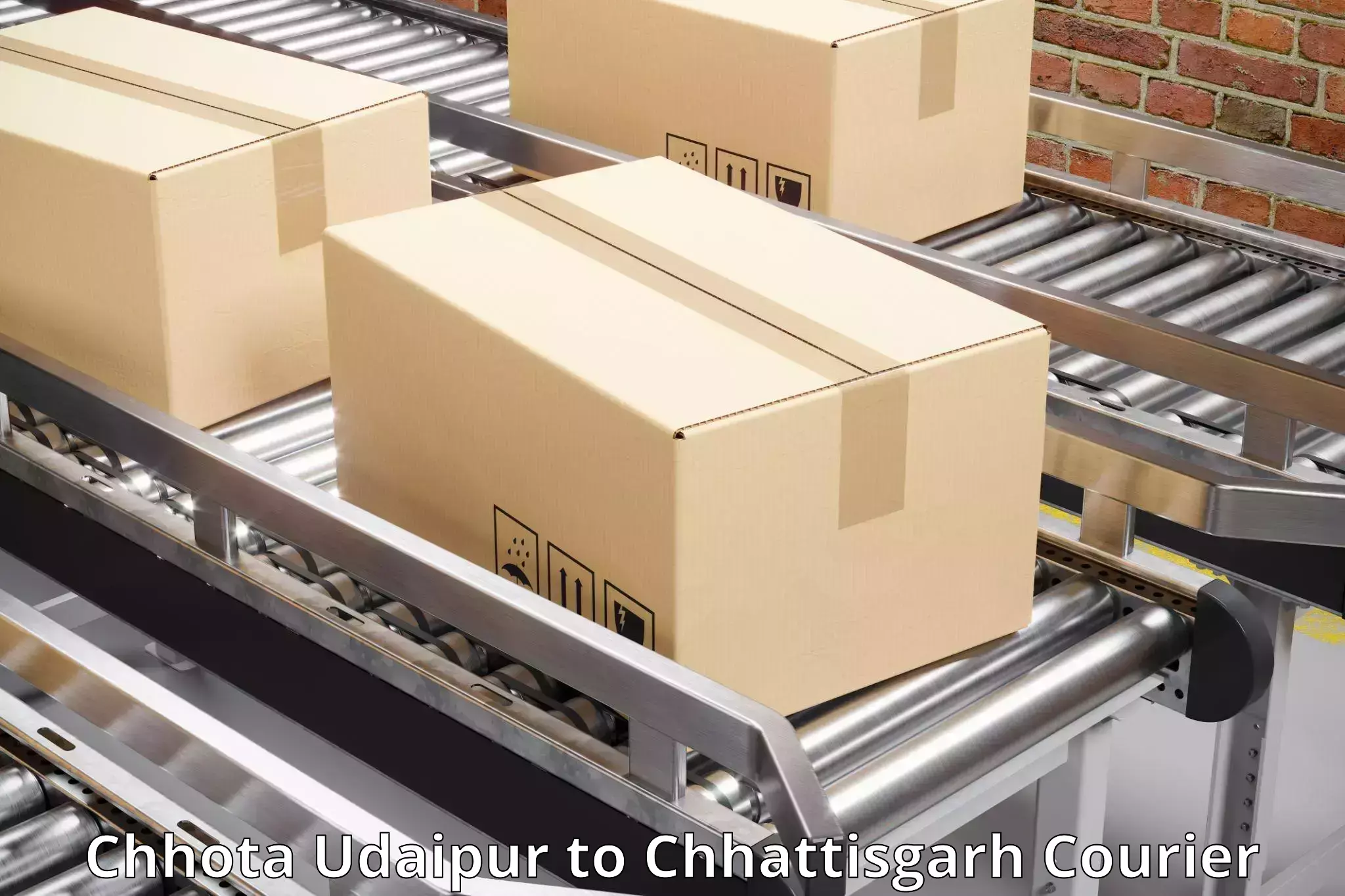 Reliable package handling Chhota Udaipur to Chhattisgarh