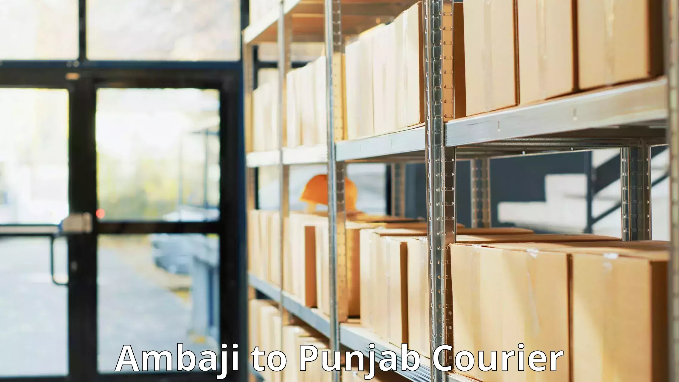 Special handling courier Ambaji to Thapar Institute of Engineering and Technology Patiala