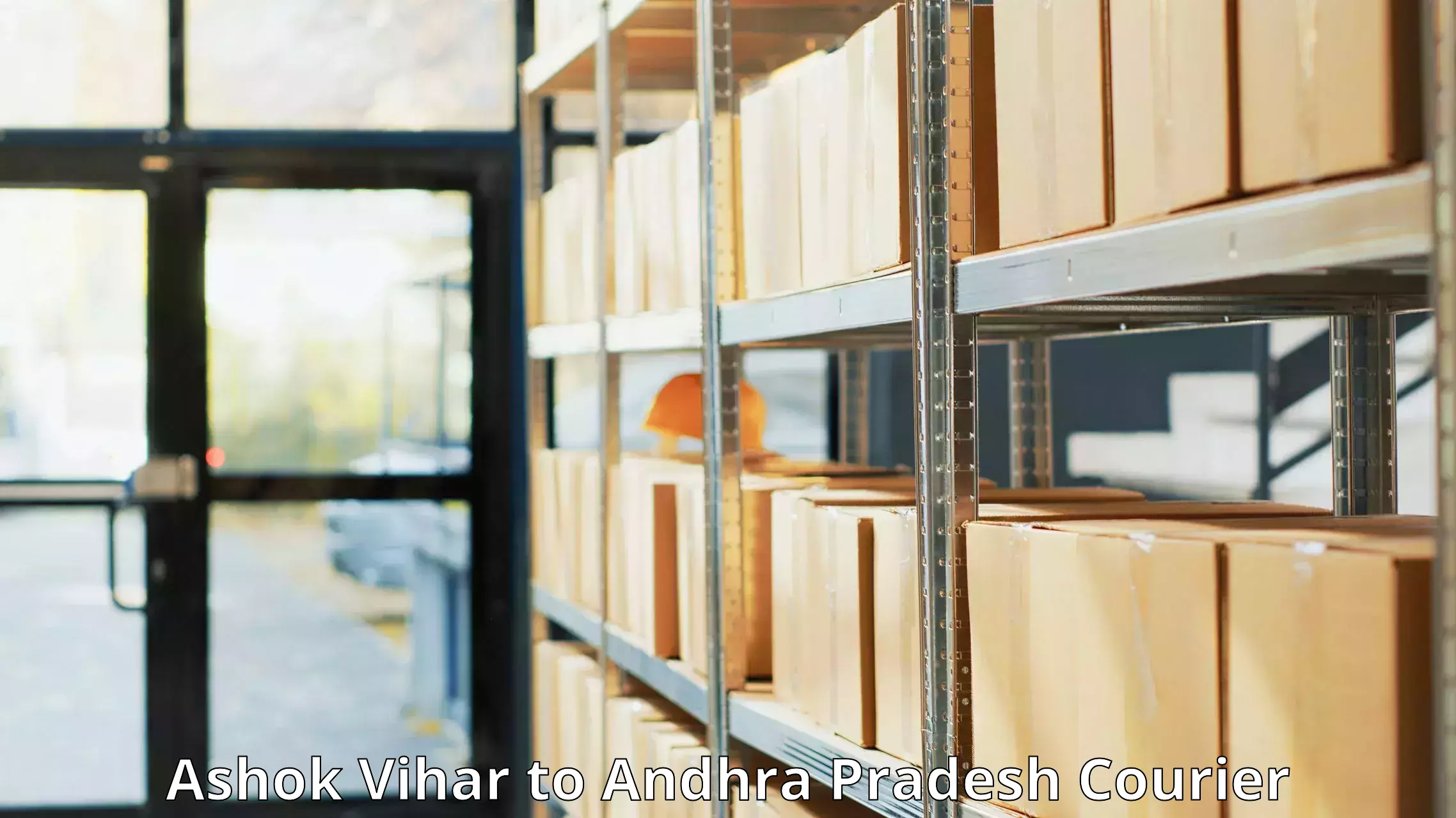 Smart shipping technology Ashok Vihar to Ongole