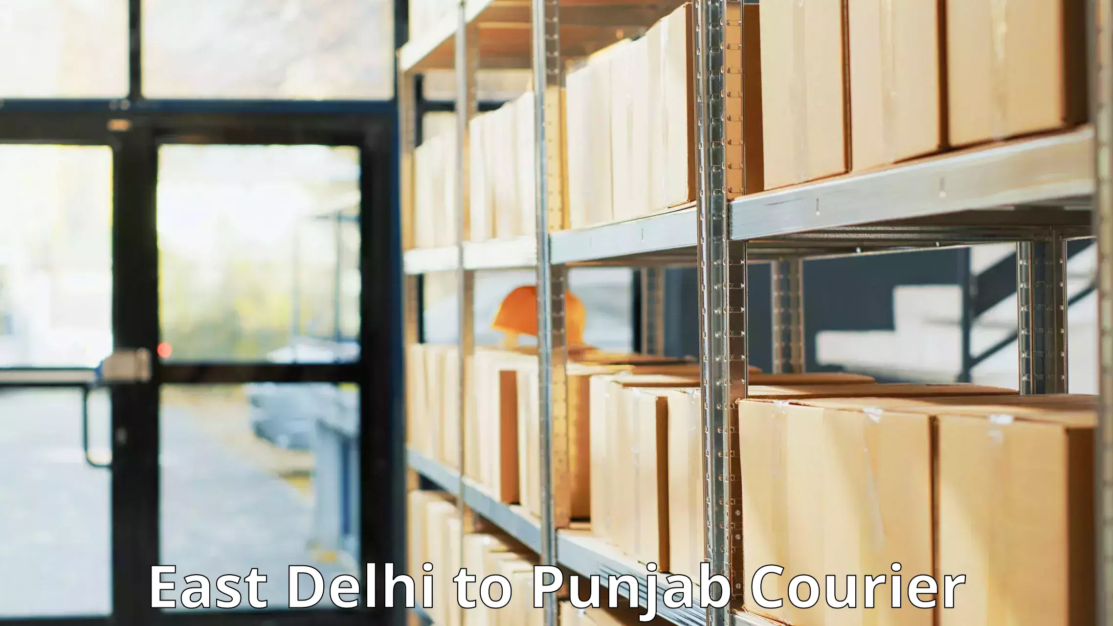 Postal and courier services East Delhi to Fatehgarh Sahib