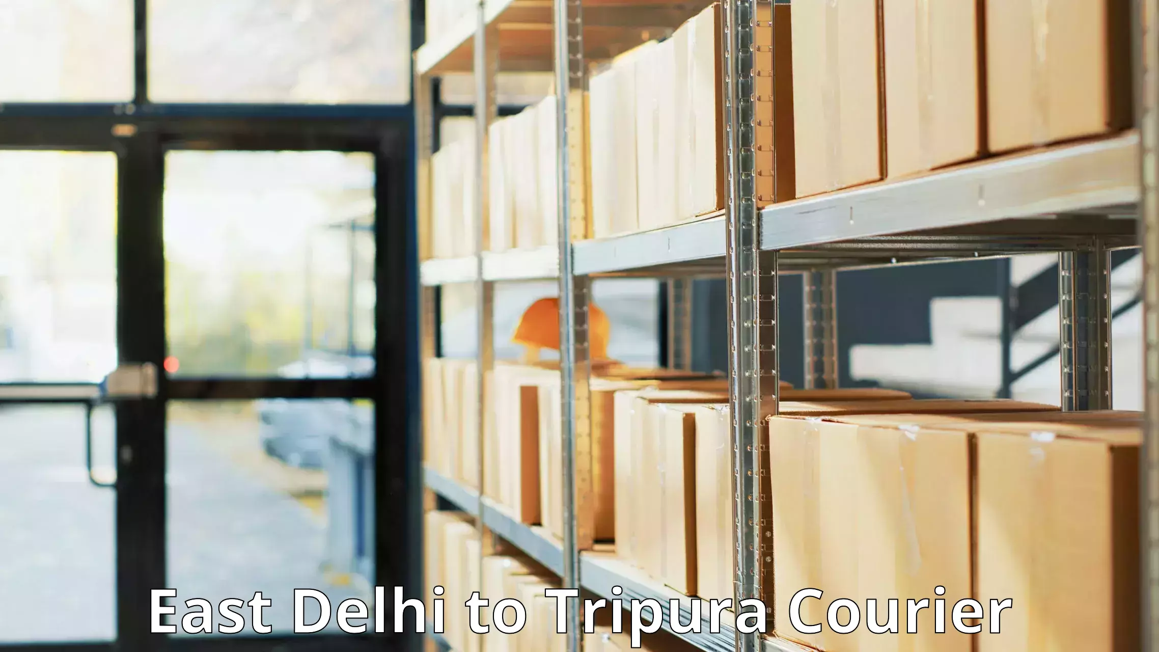 Rapid shipping services in East Delhi to West Tripura