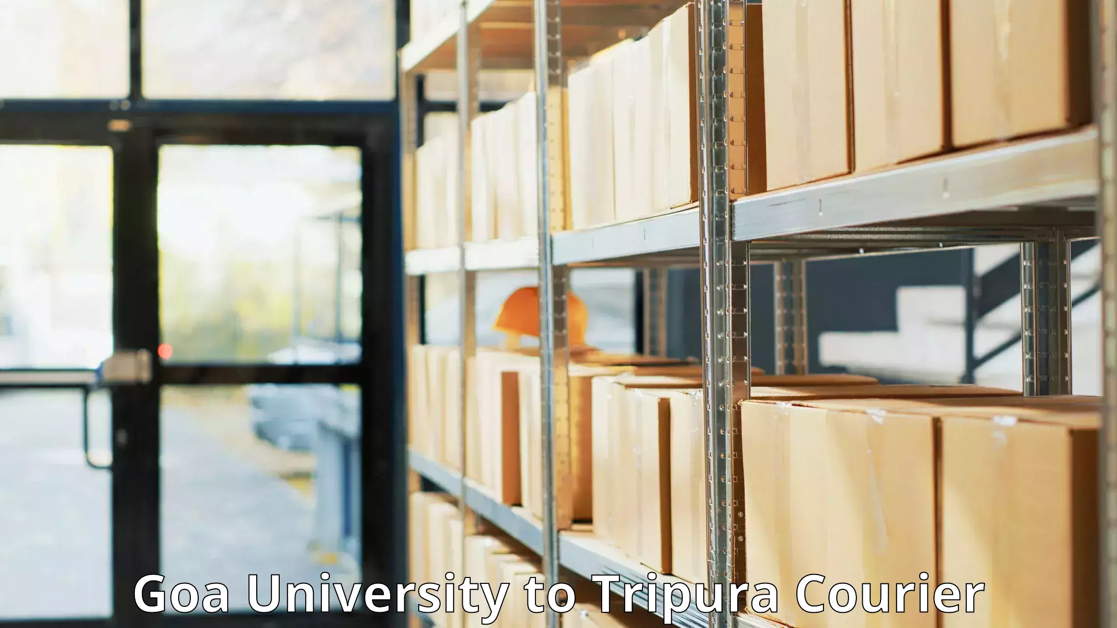 Courier service partnerships Goa University to Udaipur Tripura