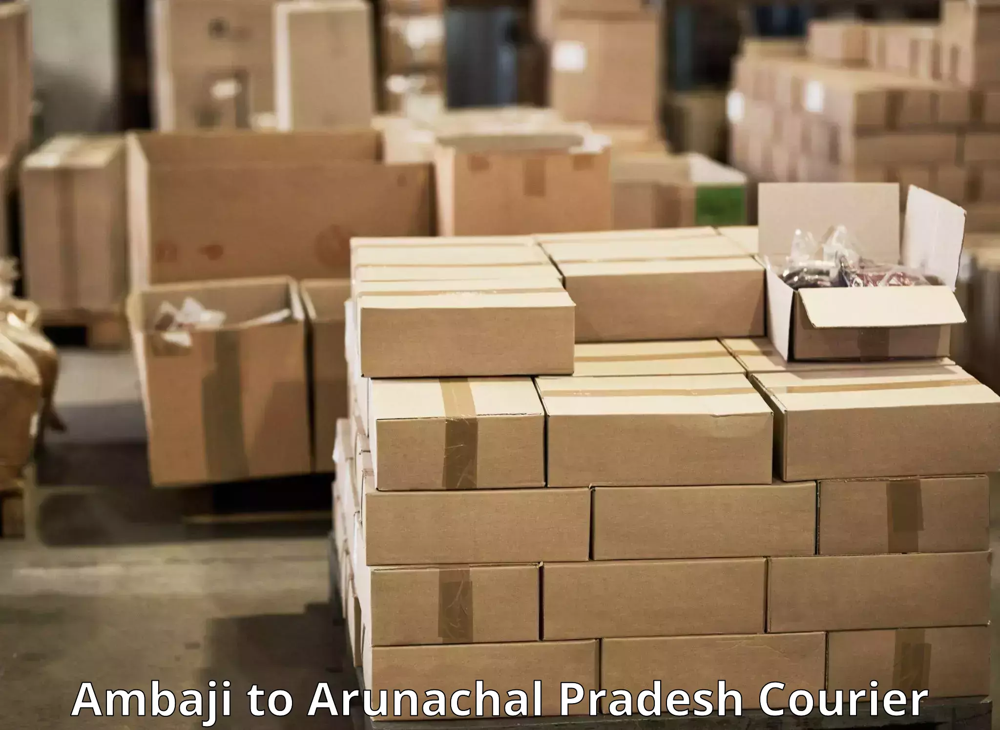 Versatile courier offerings Ambaji to Aalo