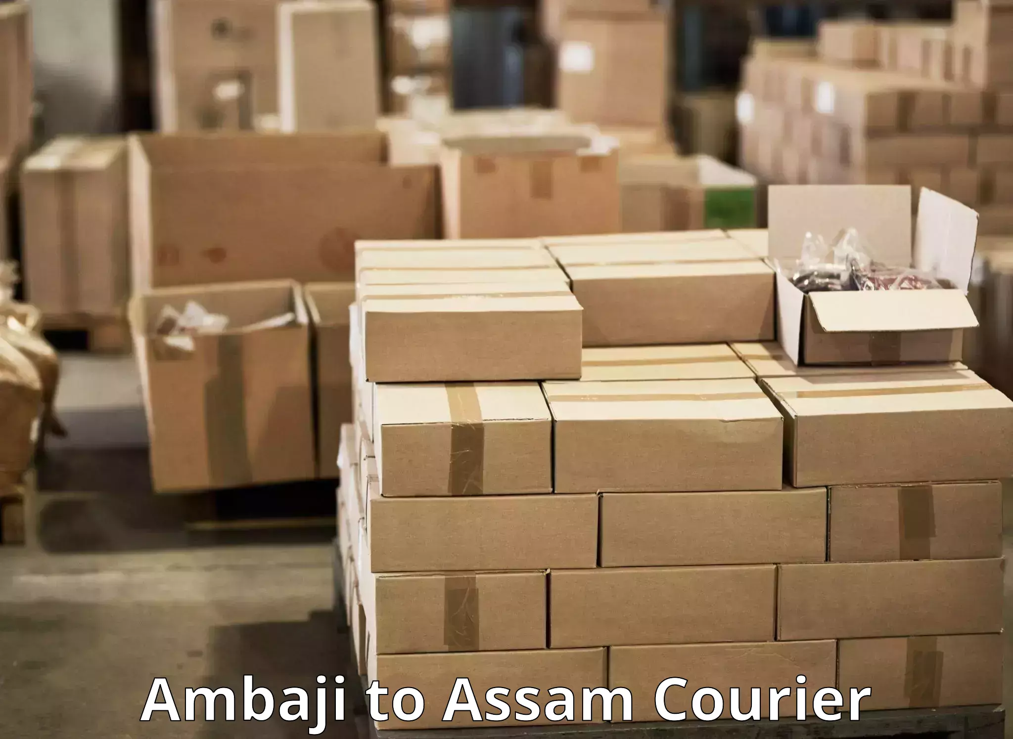 Expedited parcel delivery Ambaji to Chariduar