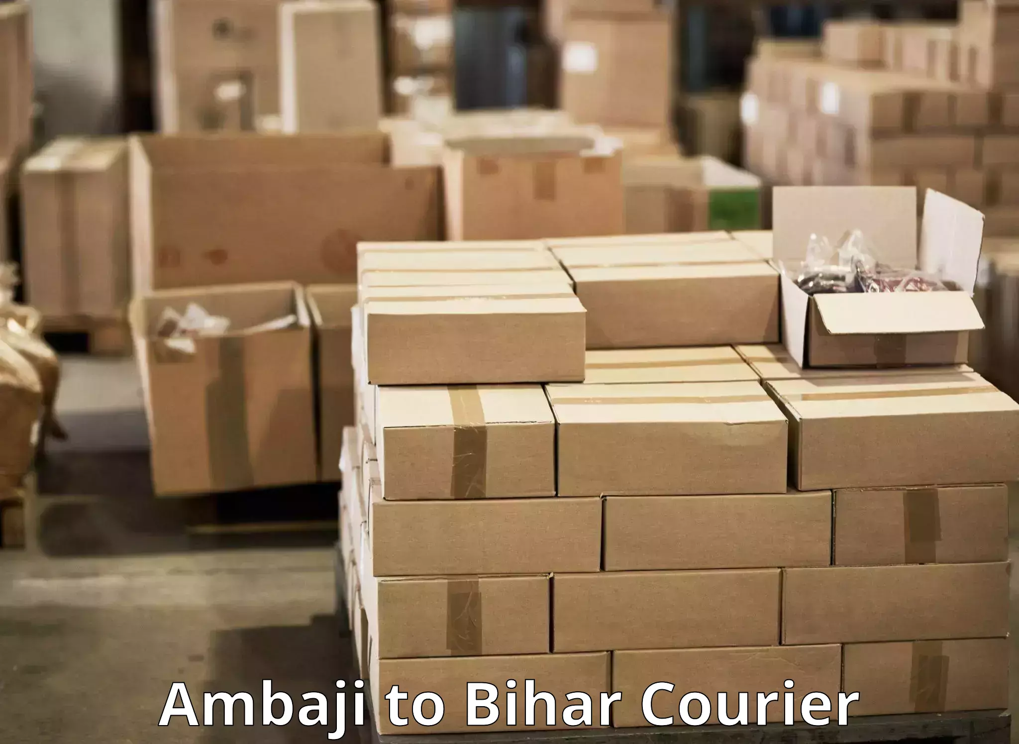 Reliable package handling in Ambaji to Jhanjharpur