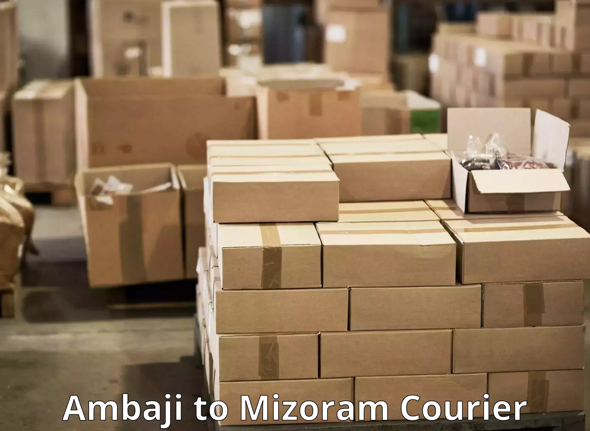 Courier insurance Ambaji to Mizoram