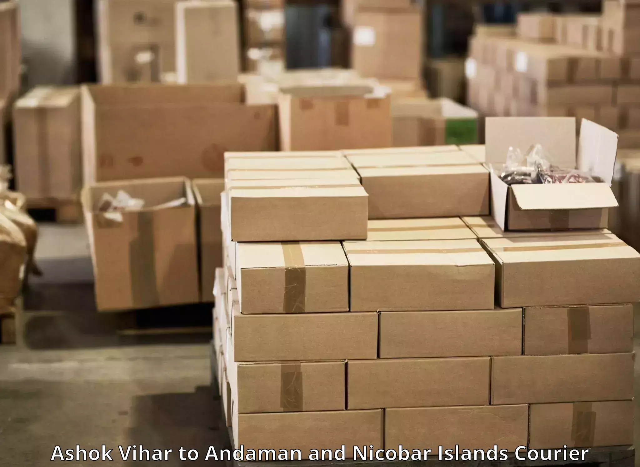 Efficient parcel delivery Ashok Vihar to North And Middle Andaman