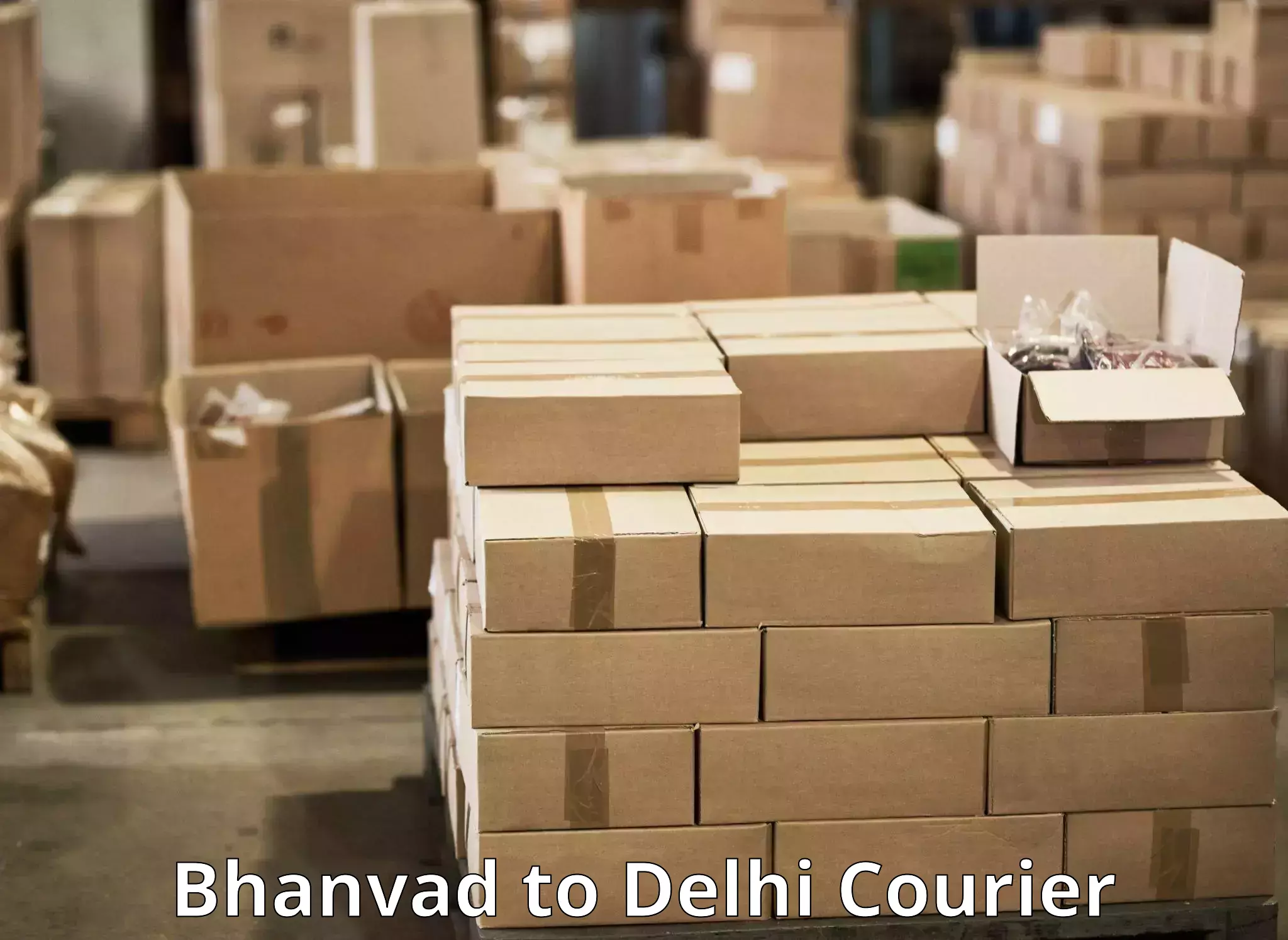 Cost-effective courier options Bhanvad to Delhi