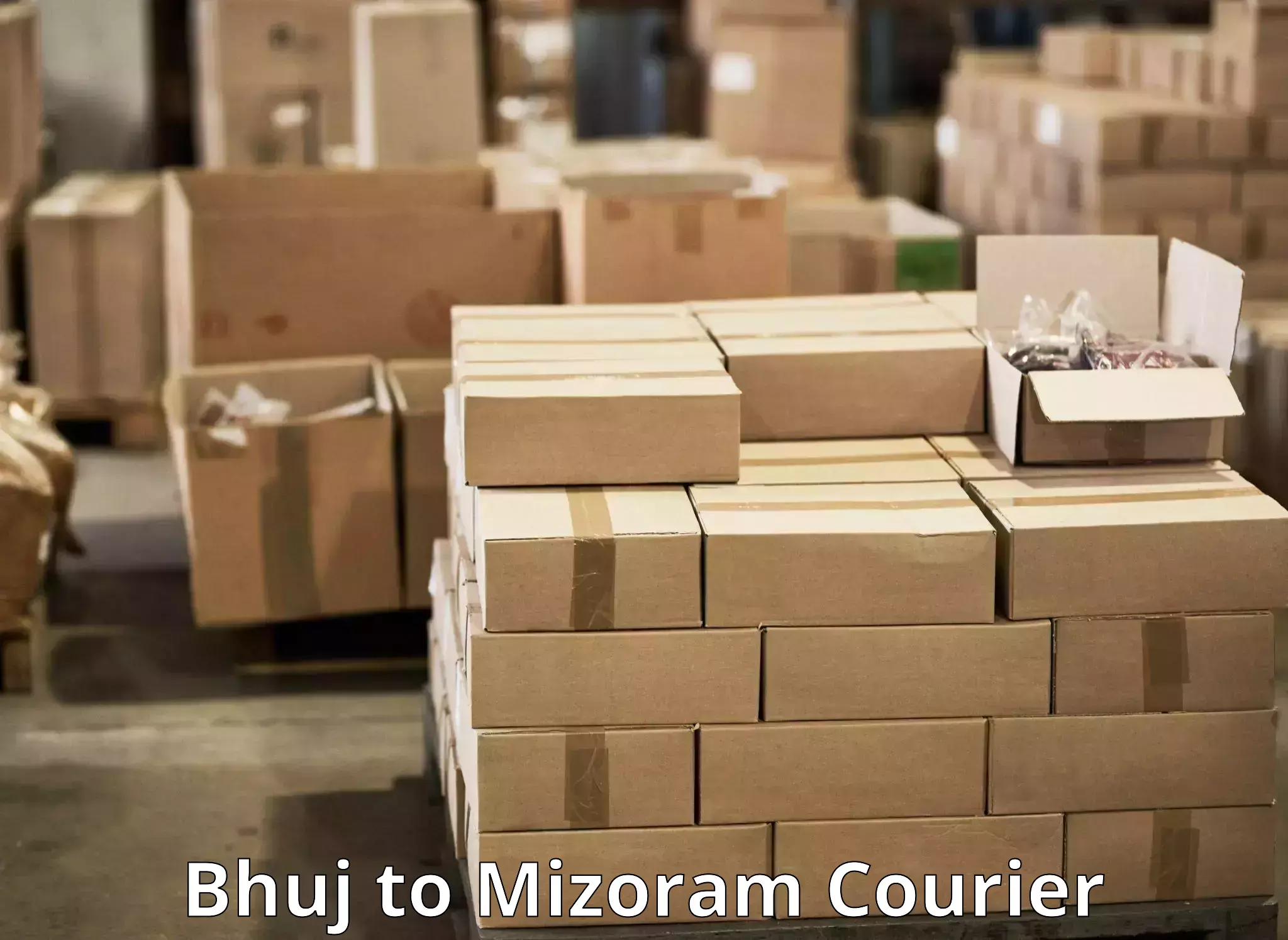 Courier service innovation Bhuj to Lunglei