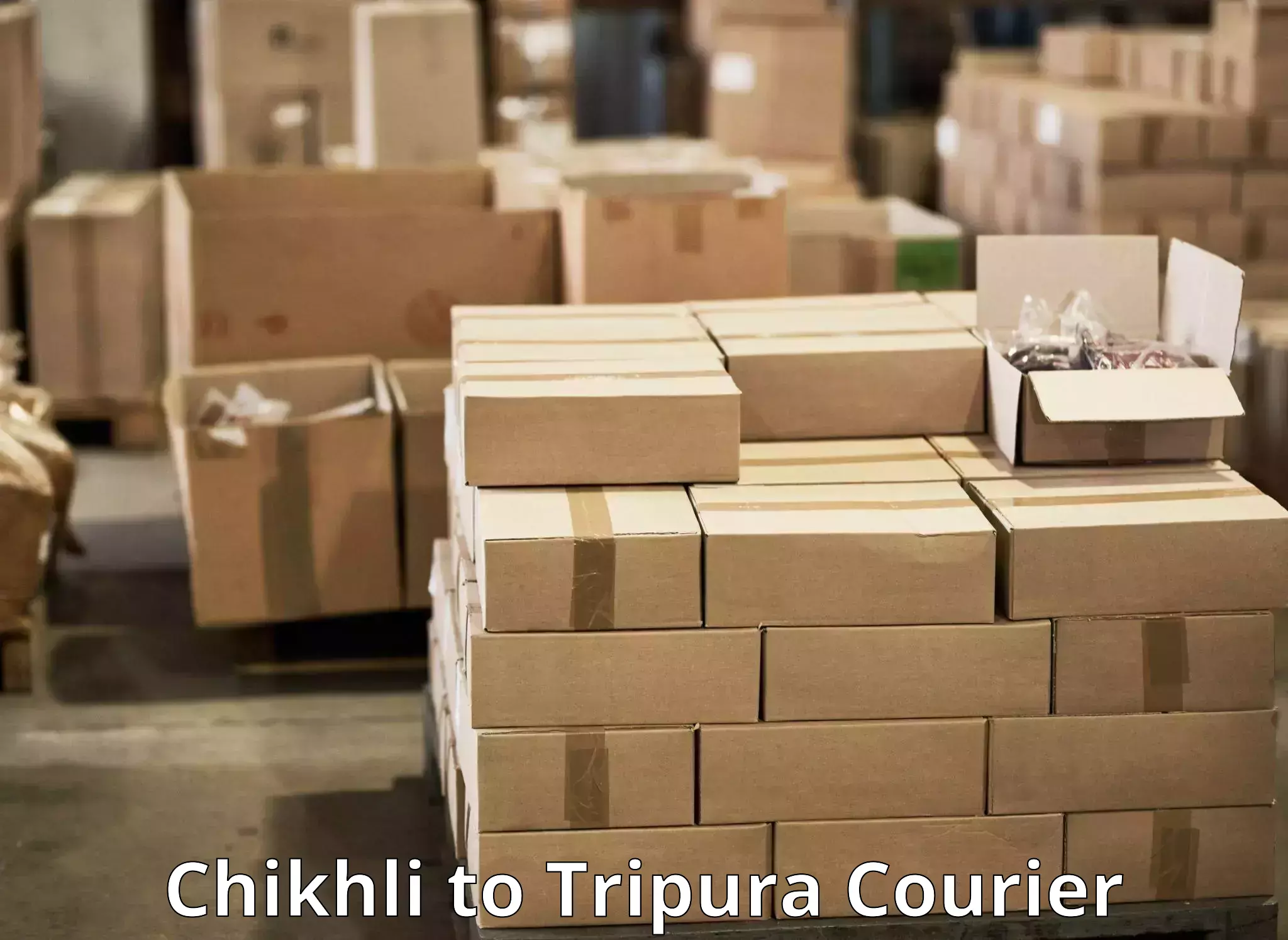 Express delivery capabilities Chikhli to Agartala