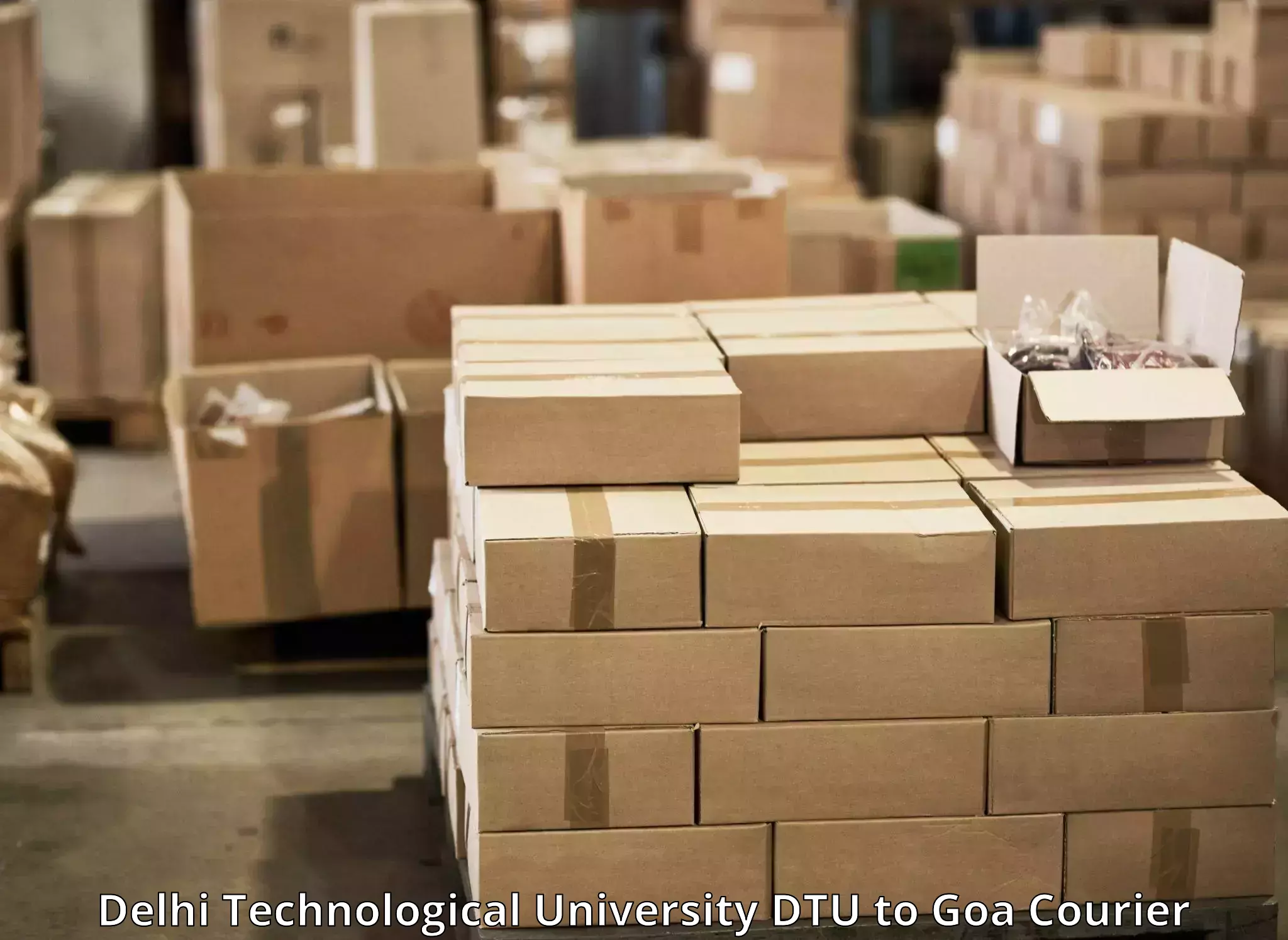 Optimized delivery routes Delhi Technological University DTU to Sanvordem