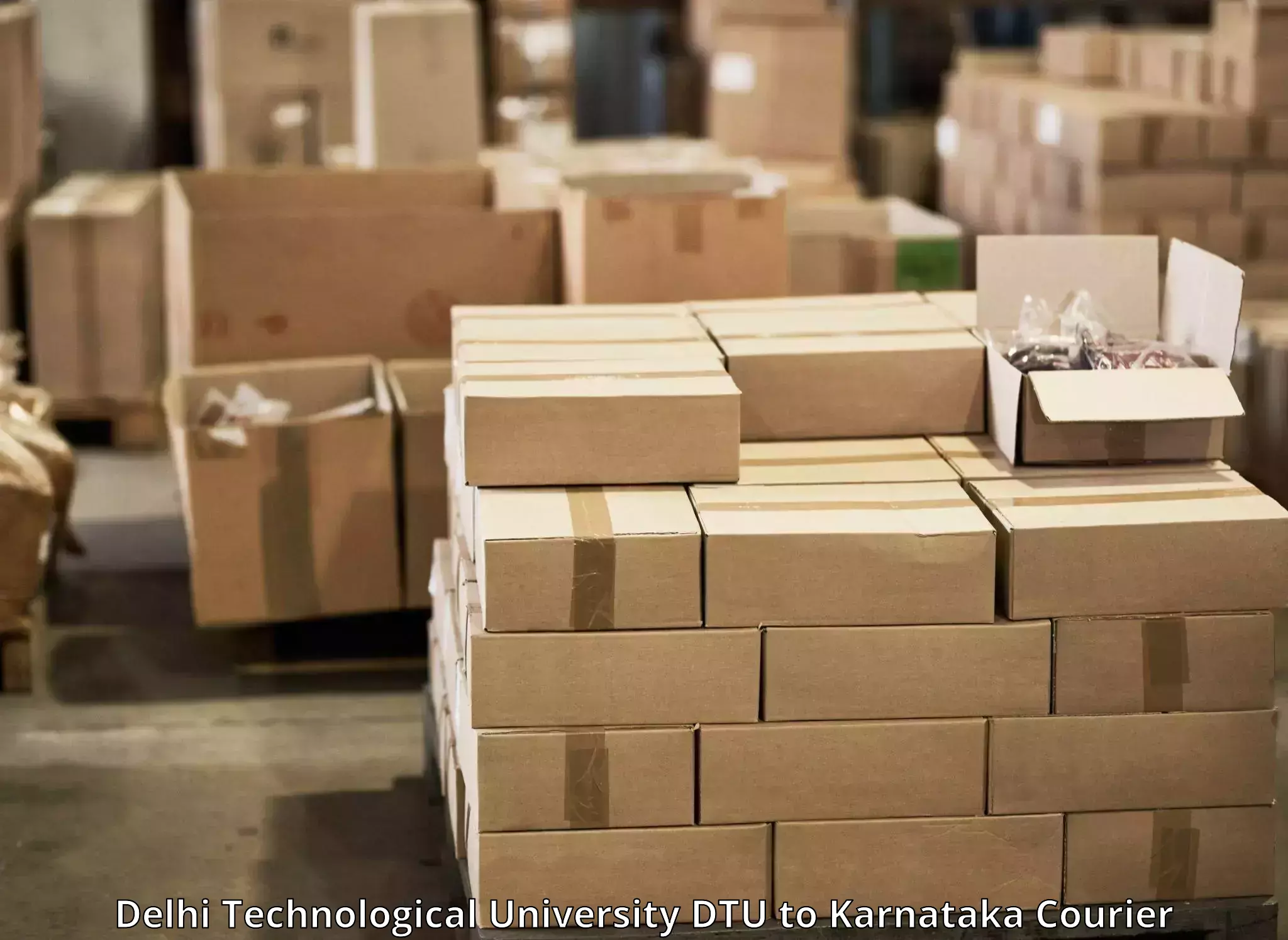 High value parcel delivery Delhi Technological University DTU to Chitradurga