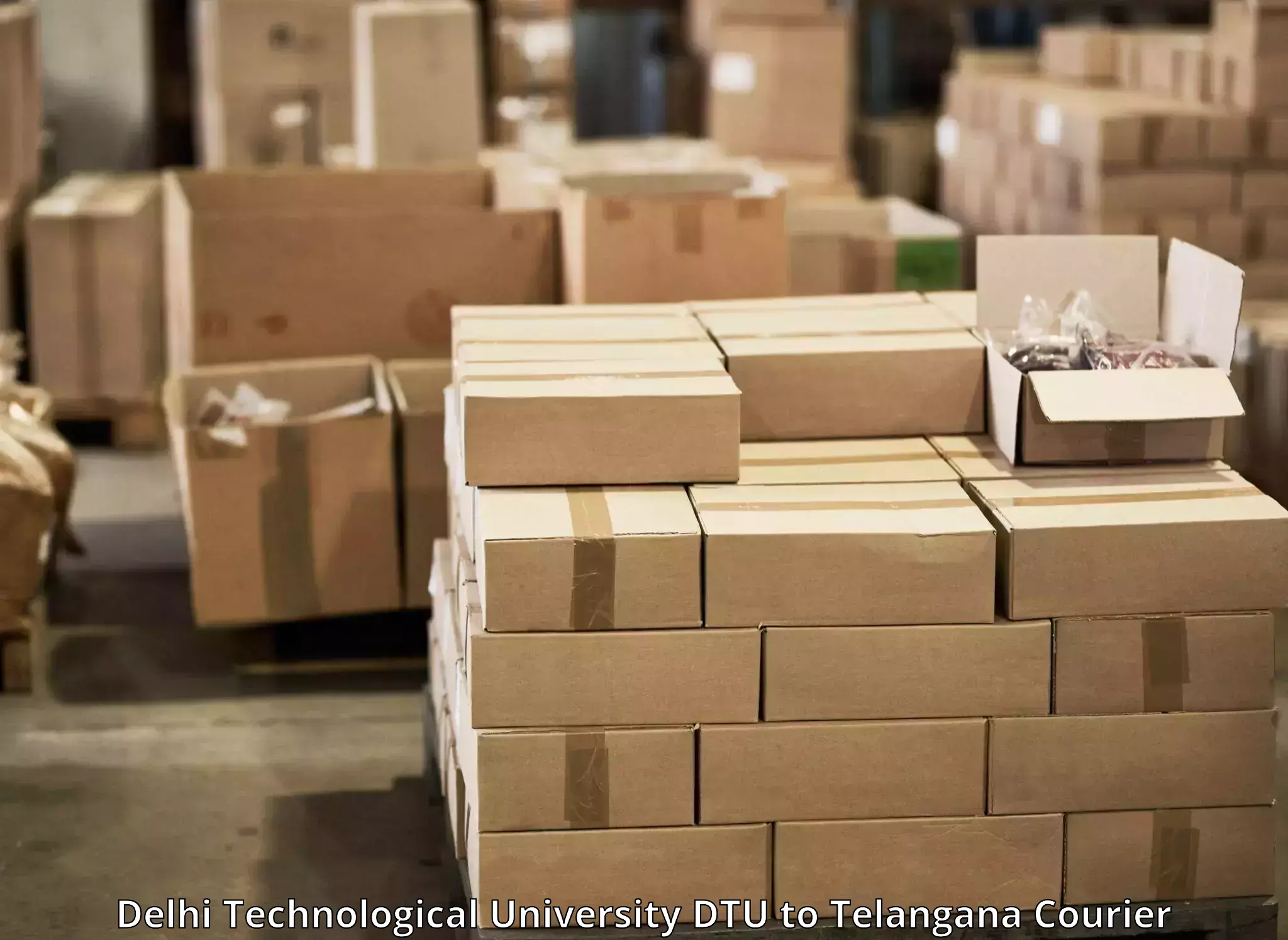 Return courier service Delhi Technological University DTU to Warangal