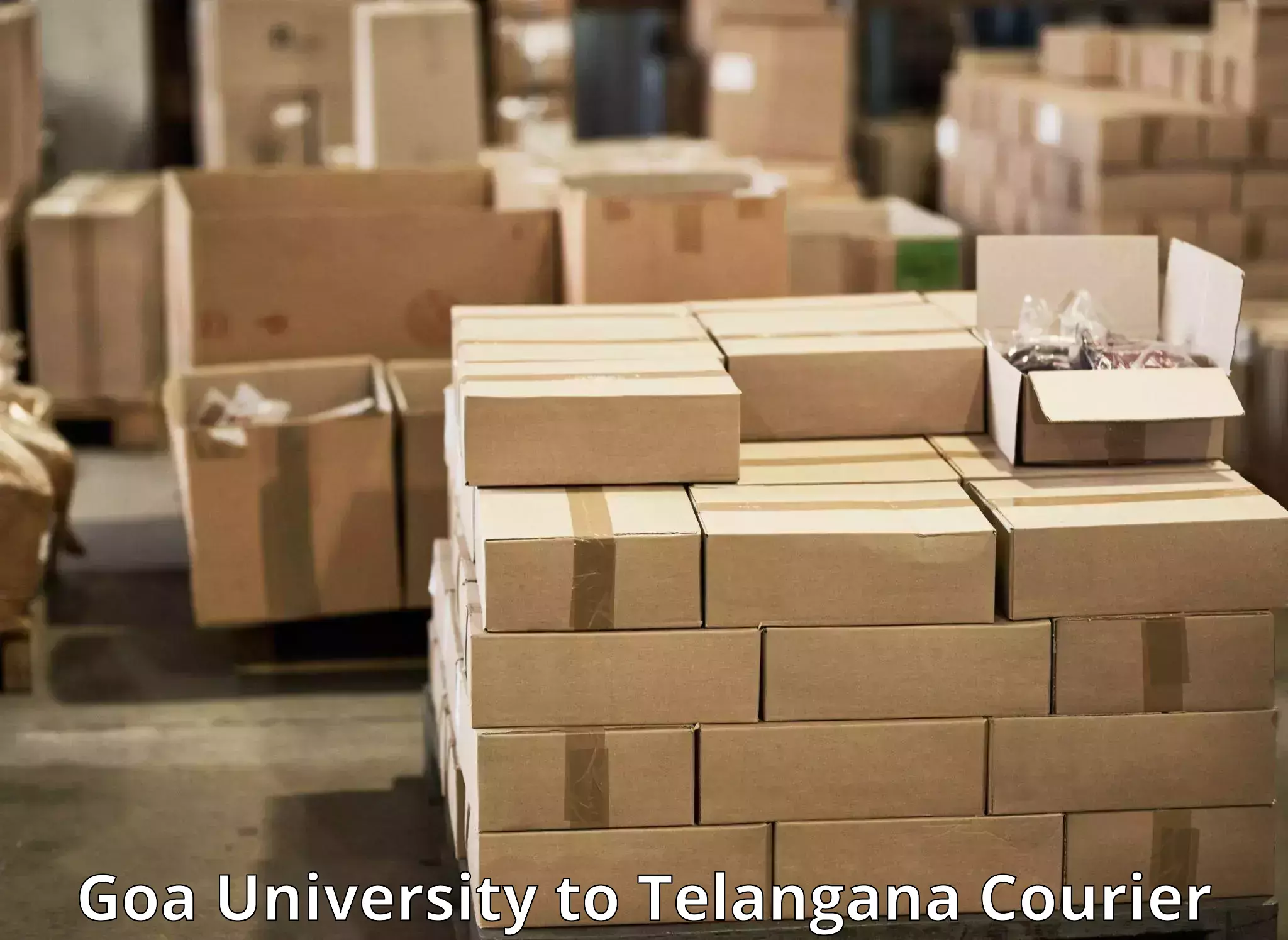 Door-to-door freight service Goa University to Sircilla