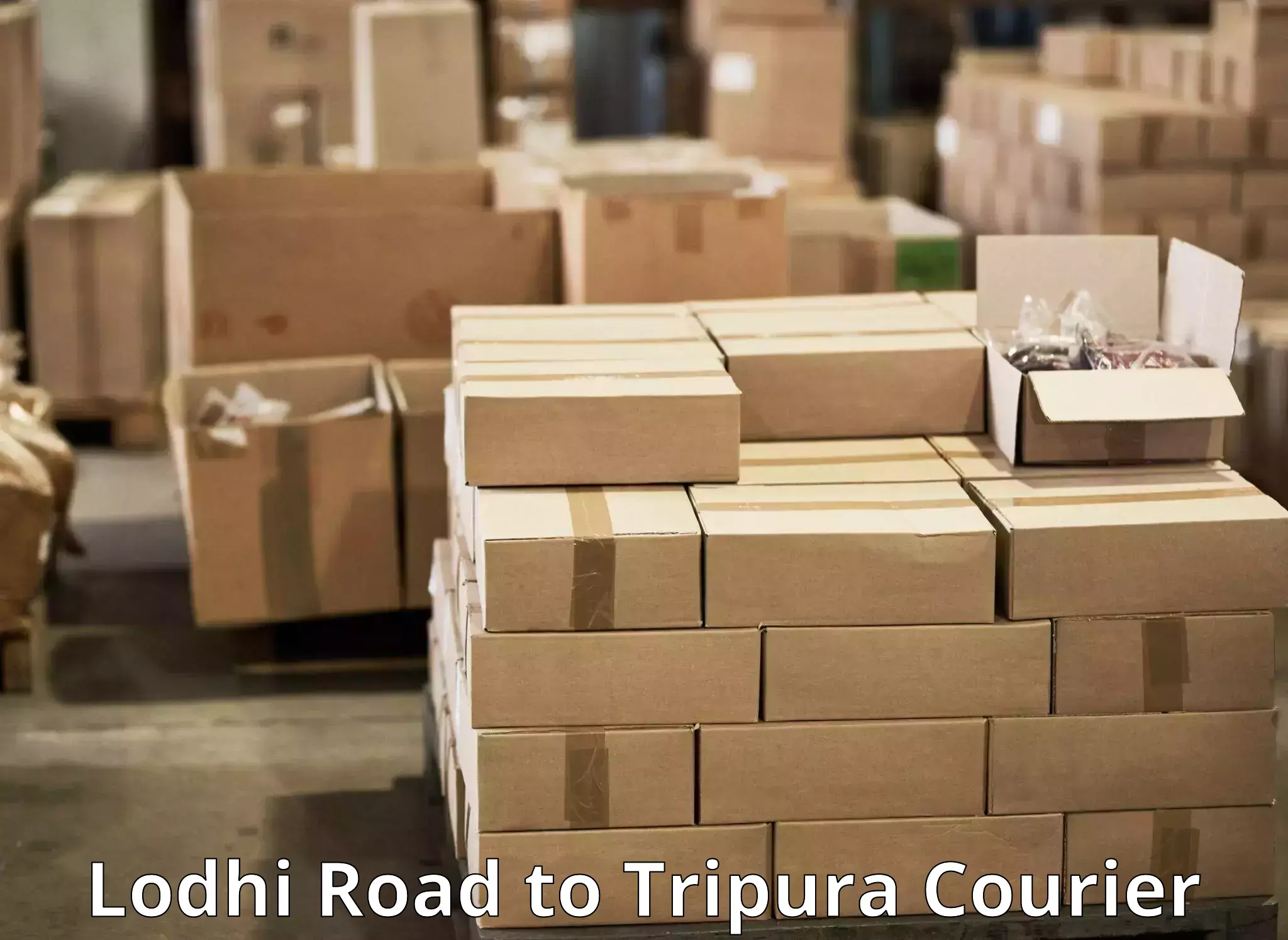 Multi-service courier options Lodhi Road to Udaipur Tripura