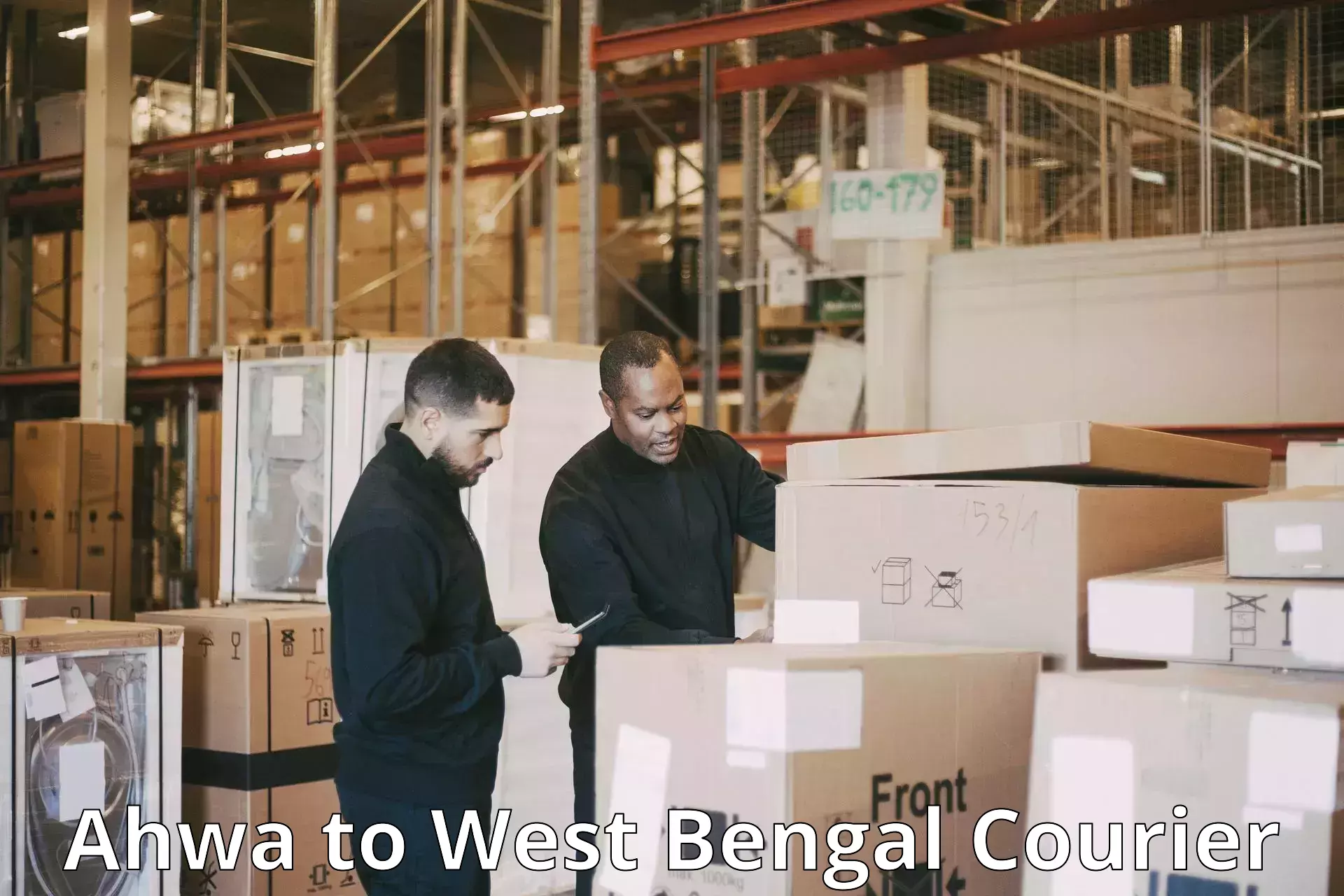 24-hour courier services Ahwa to Tribeni