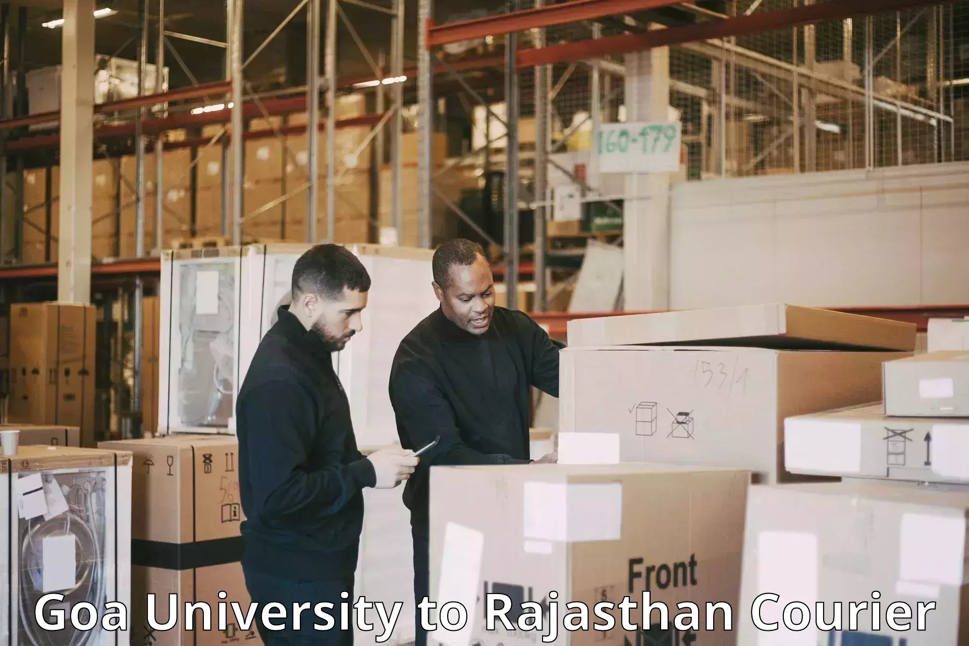Global shipping networks in Goa University to Birla Institute of Technology and Science Pilani