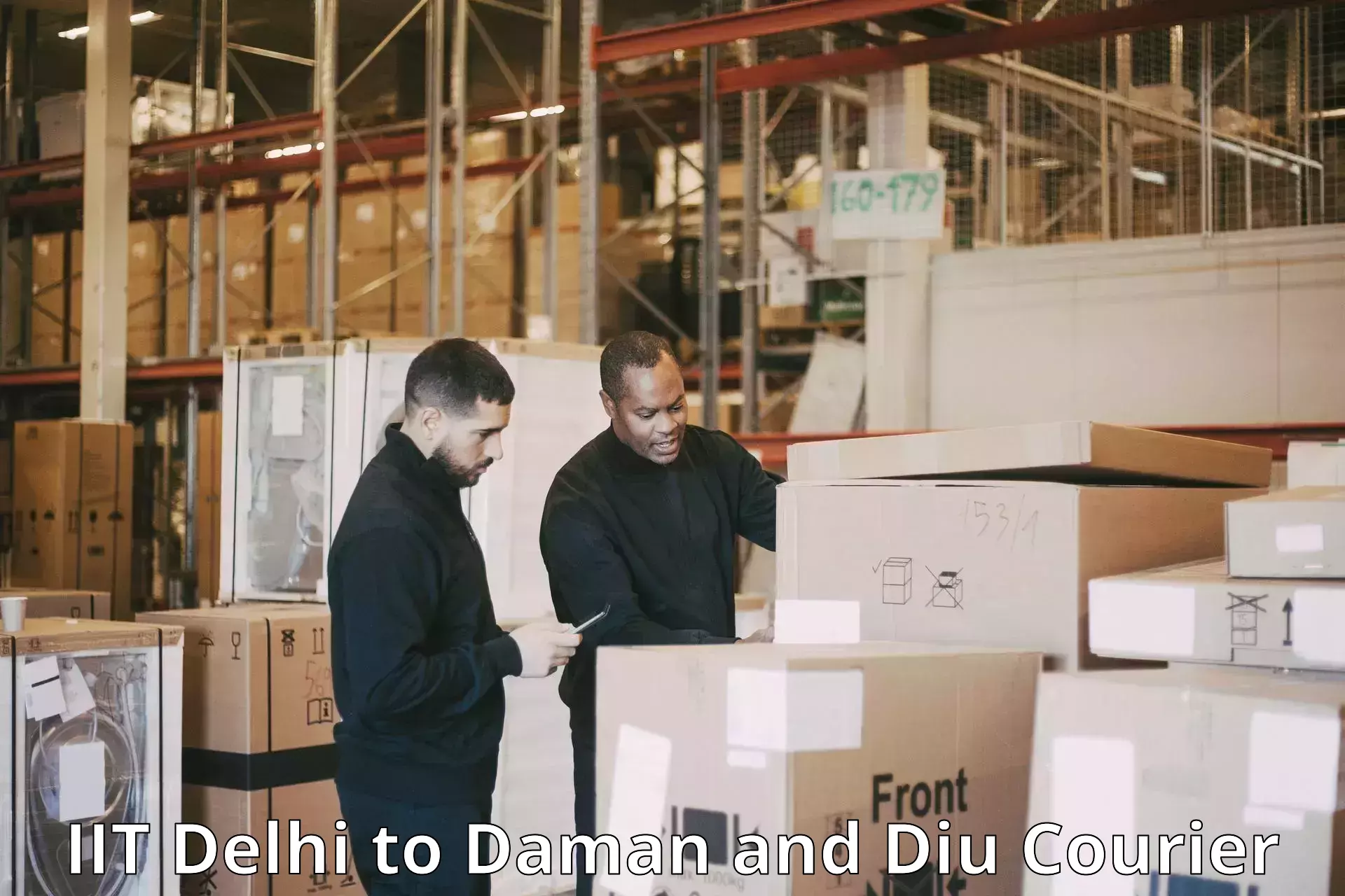Courier service partnerships IIT Delhi to Daman and Diu