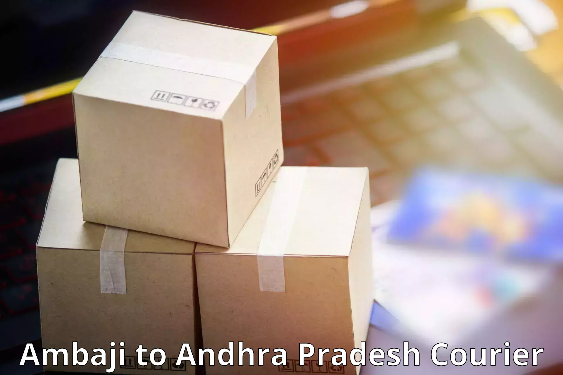 Courier dispatch services Ambaji to Tripuranthakam