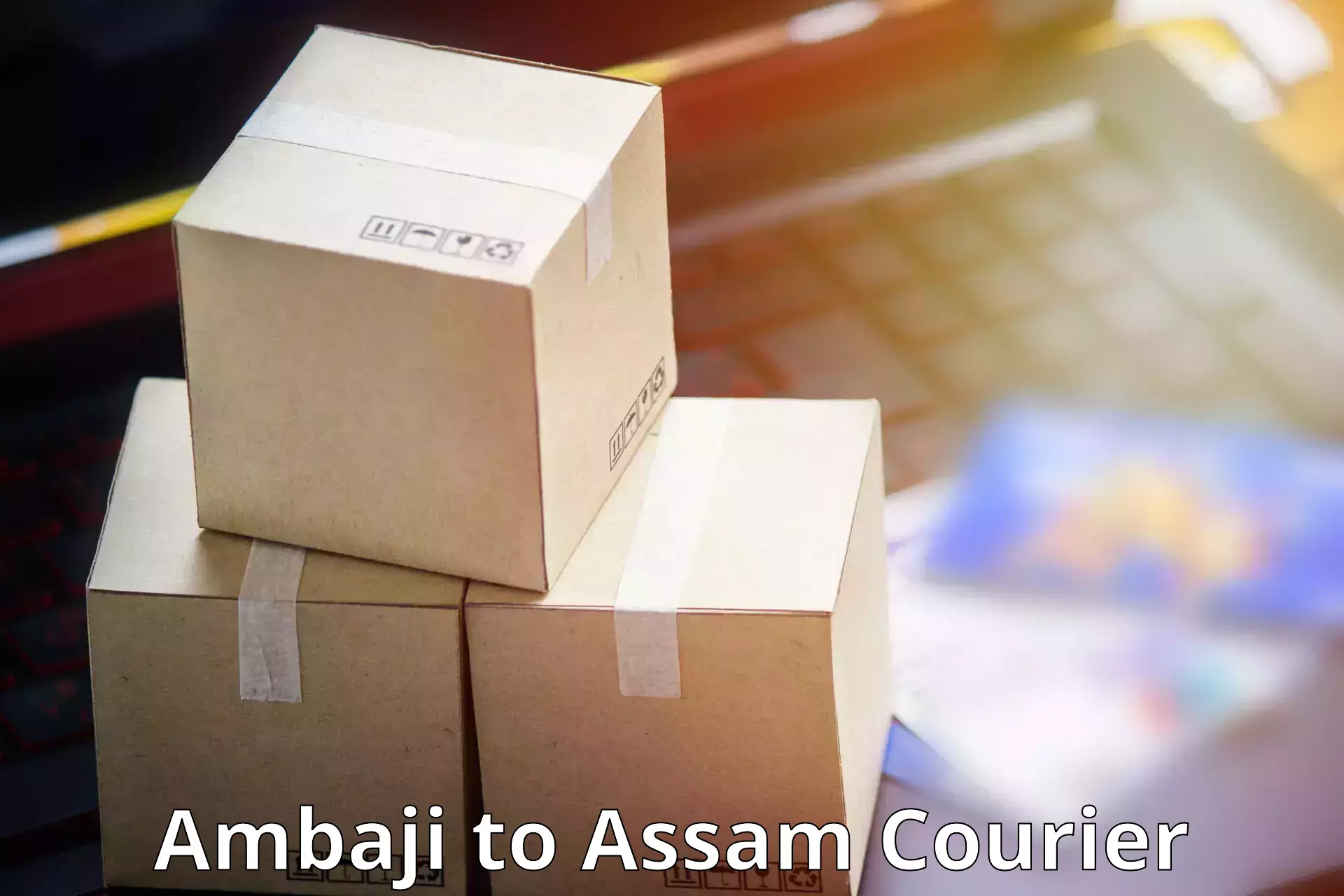 Sustainable shipping practices Ambaji to Sonari Charaideo