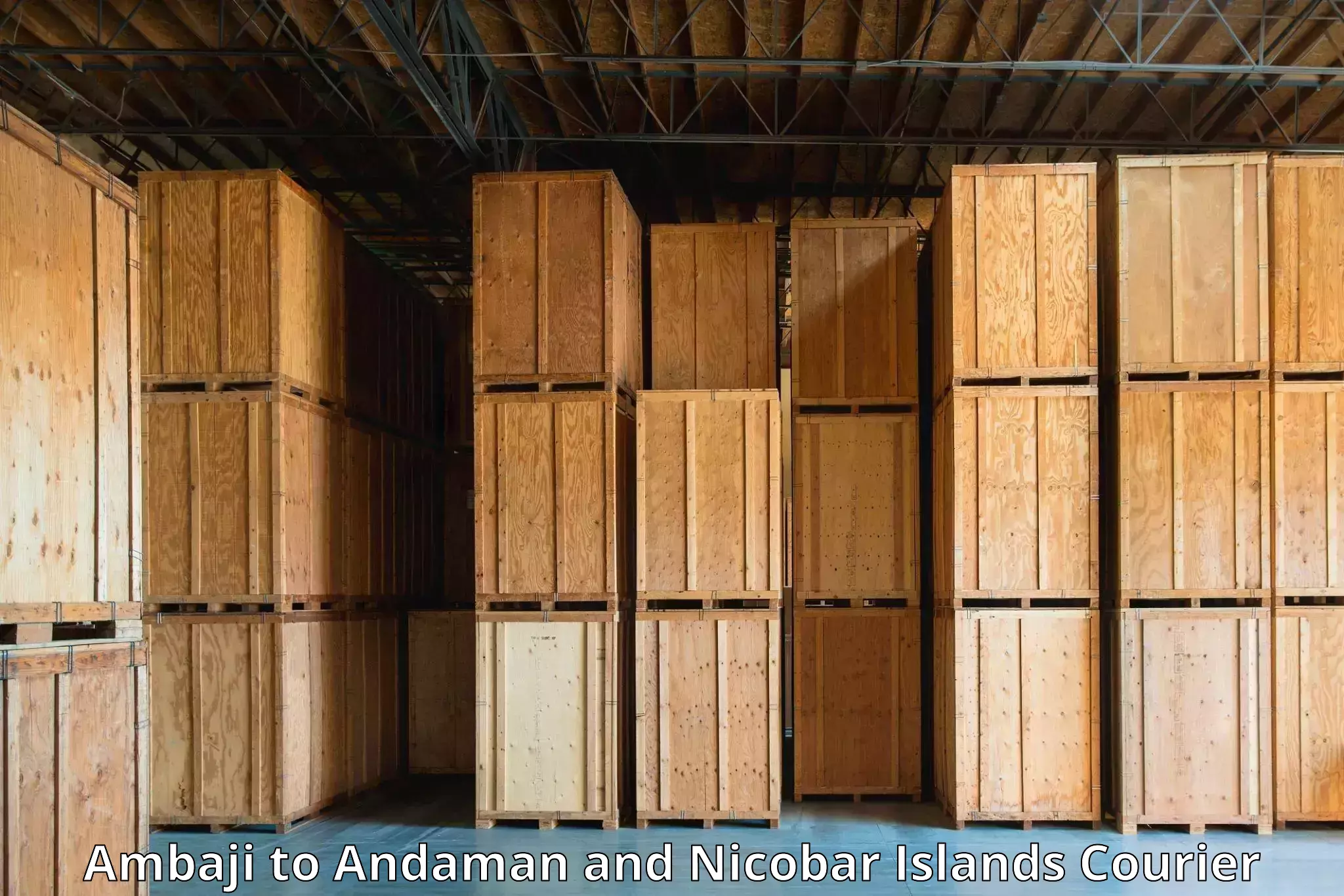 Door to door delivery Ambaji to Andaman and Nicobar Islands