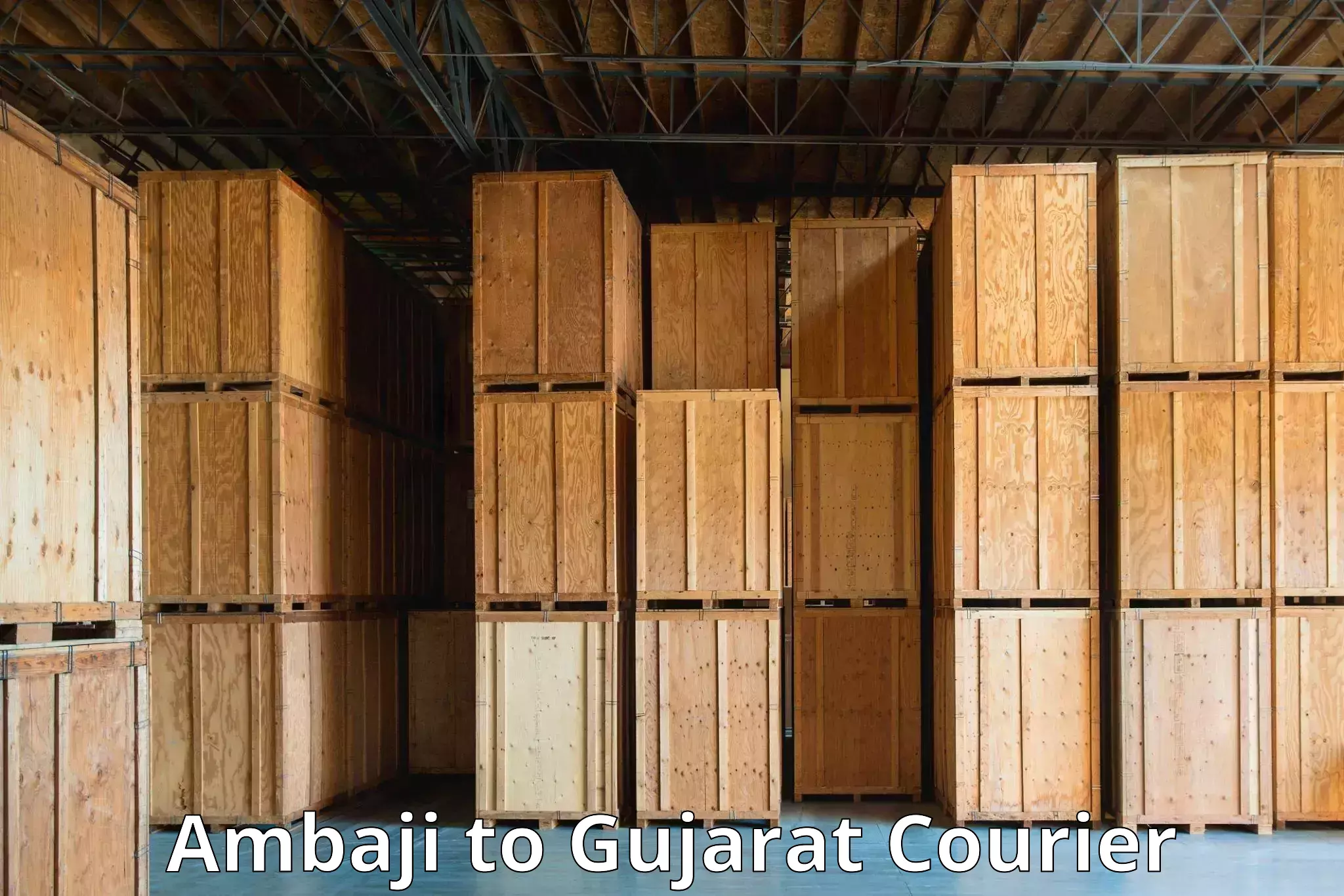 24/7 courier service Ambaji to Kalol Gujarat