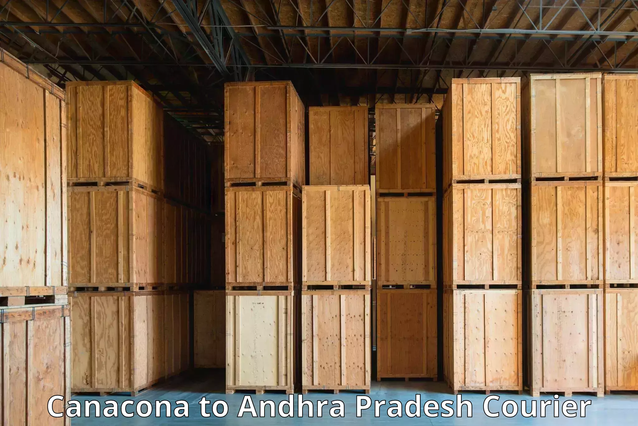 Automated shipping processes Canacona to Tirupati