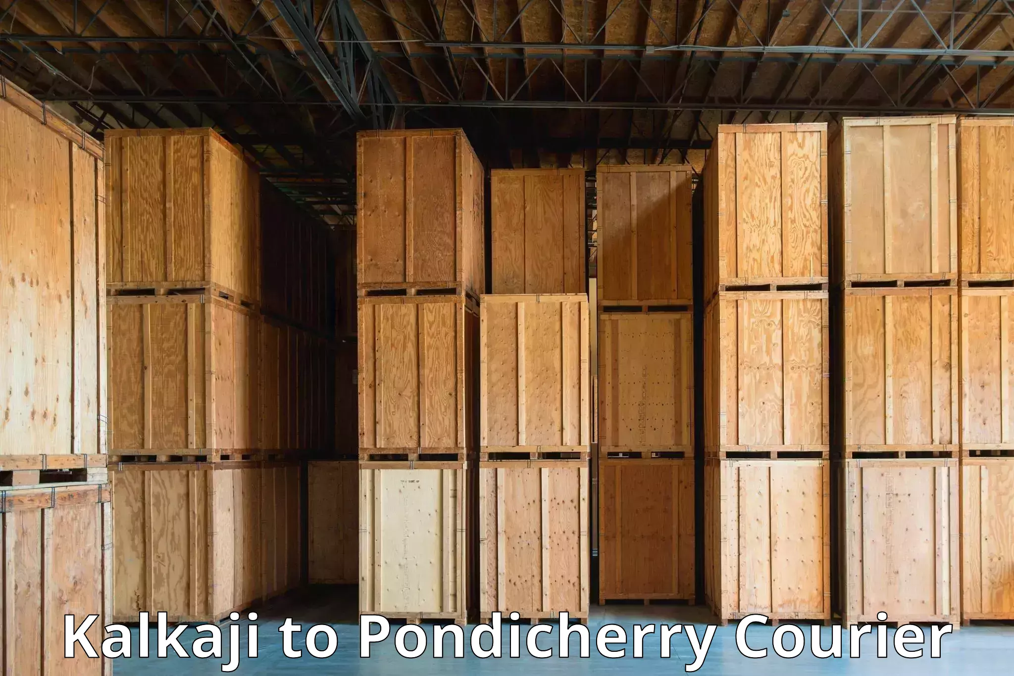 Sustainable shipping practices Kalkaji to Pondicherry