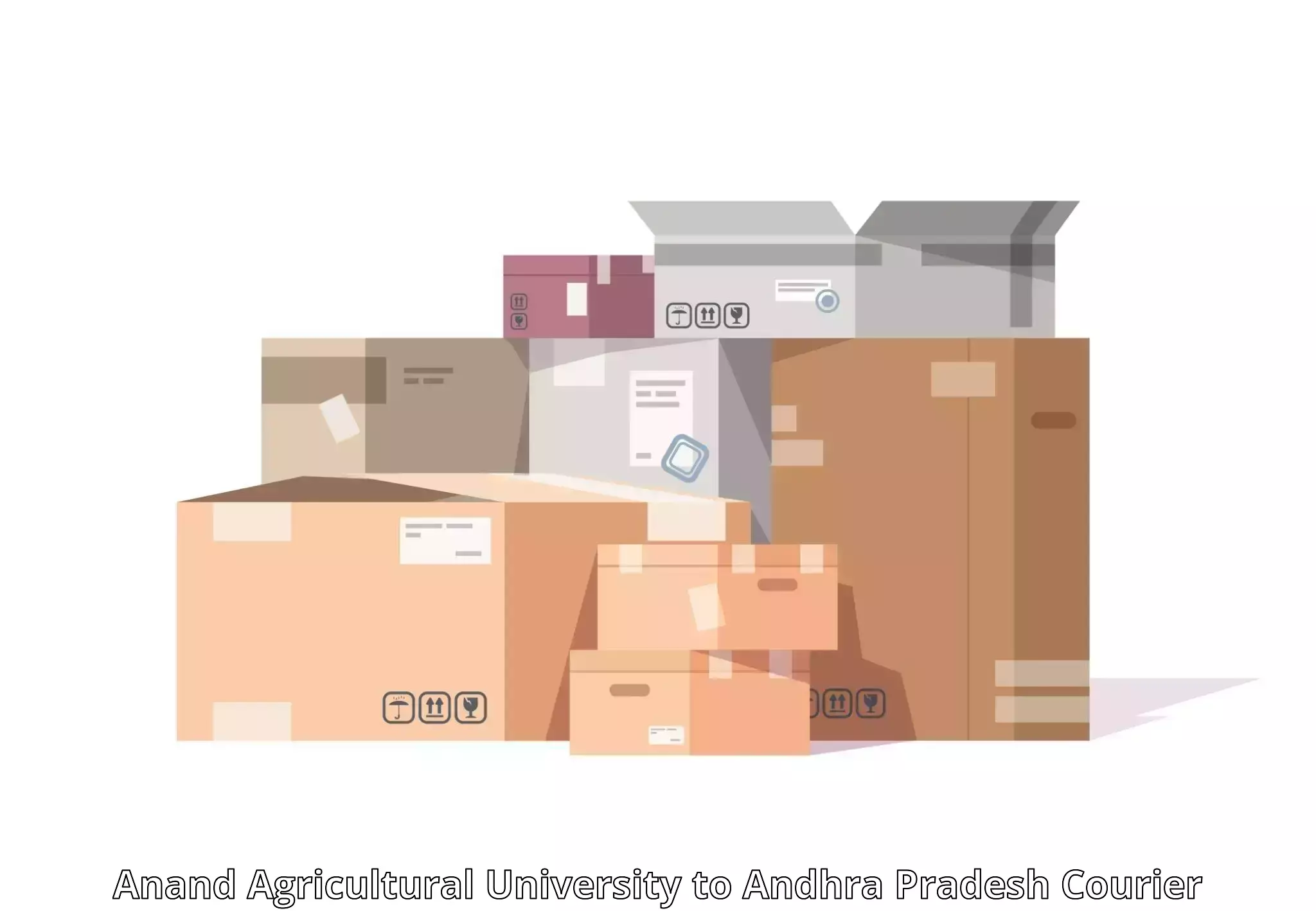 Efficient parcel tracking Anand Agricultural University to Chilakaluripet