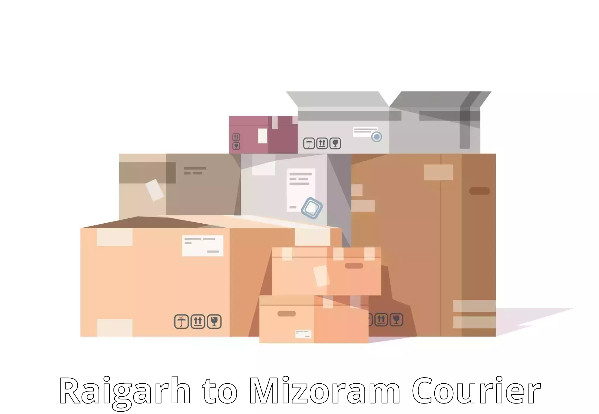 Overnight delivery services Raigarh to Mizoram University Aizawl