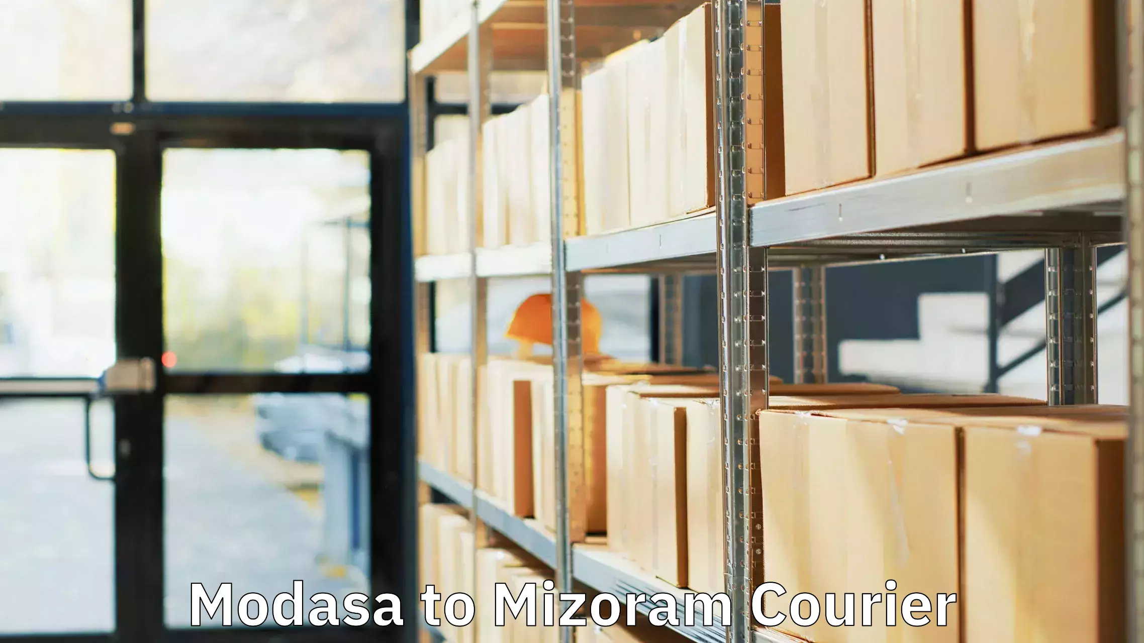 Luggage transit service Modasa to Mizoram