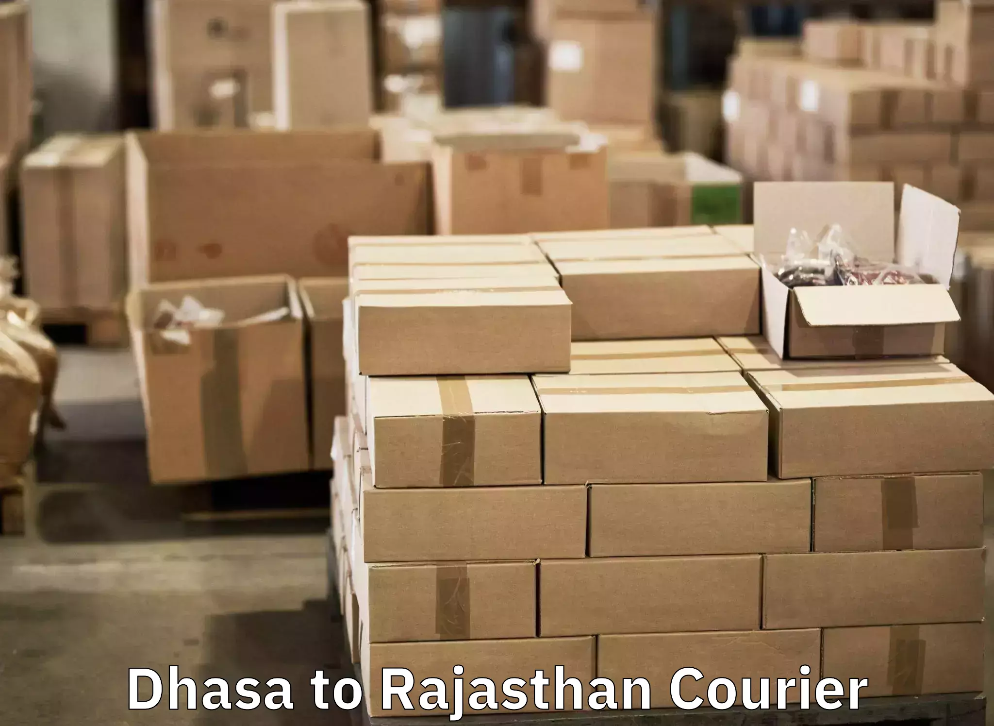 Doorstep luggage collection Dhasa to Rajasthan