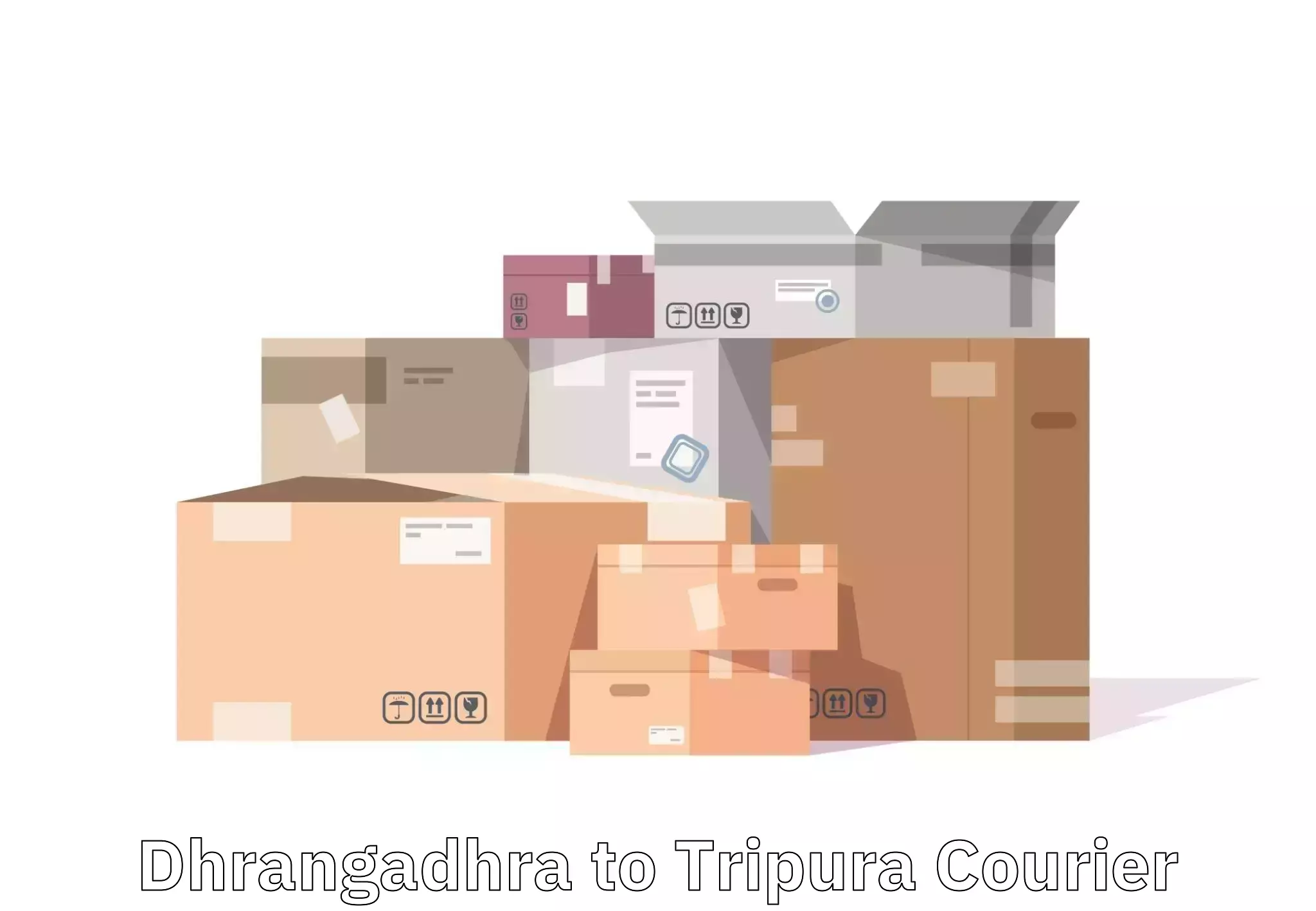 Luggage dispatch service Dhrangadhra to Udaipur Tripura