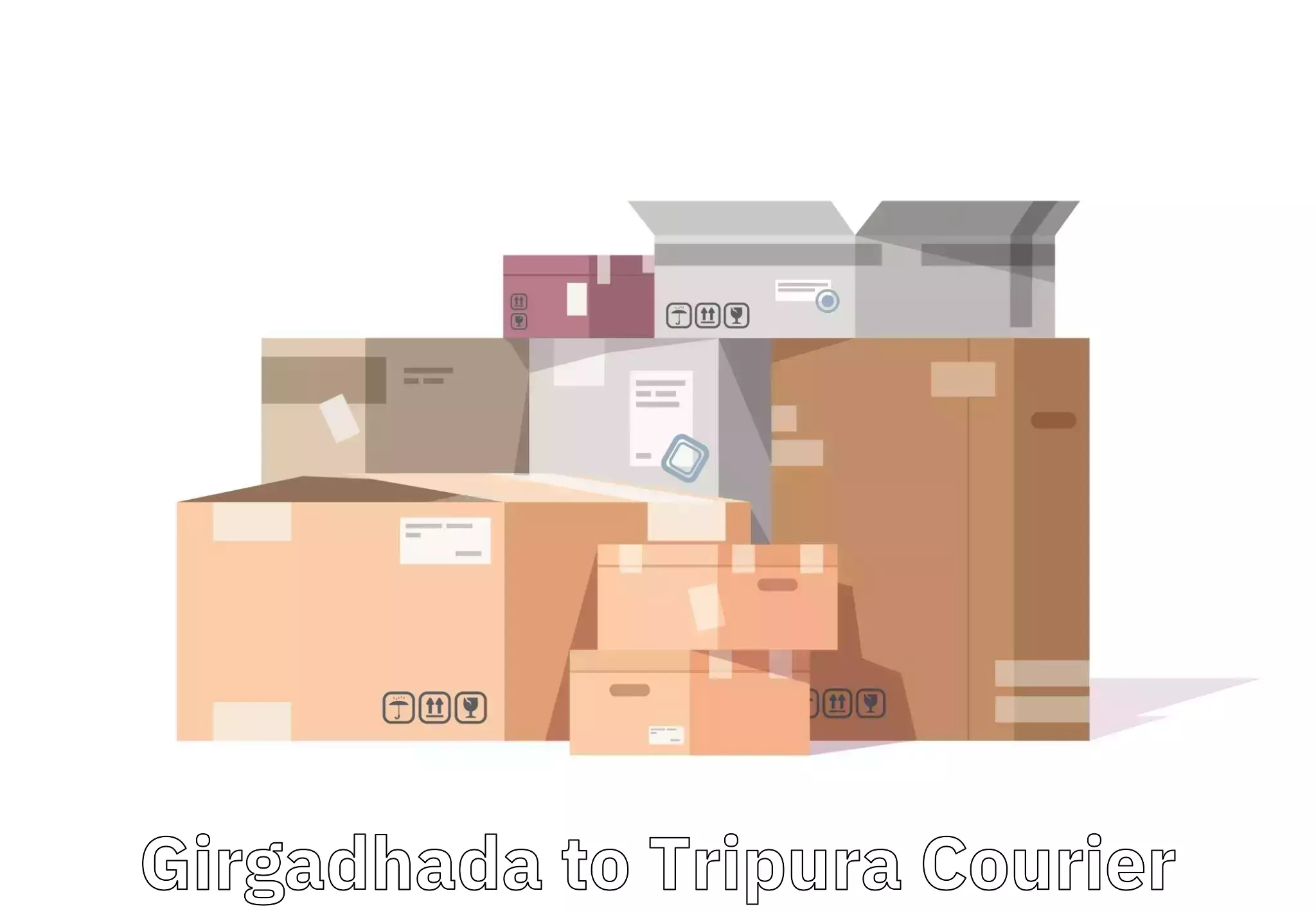 Scheduled baggage courier Girgadhada to South Tripura