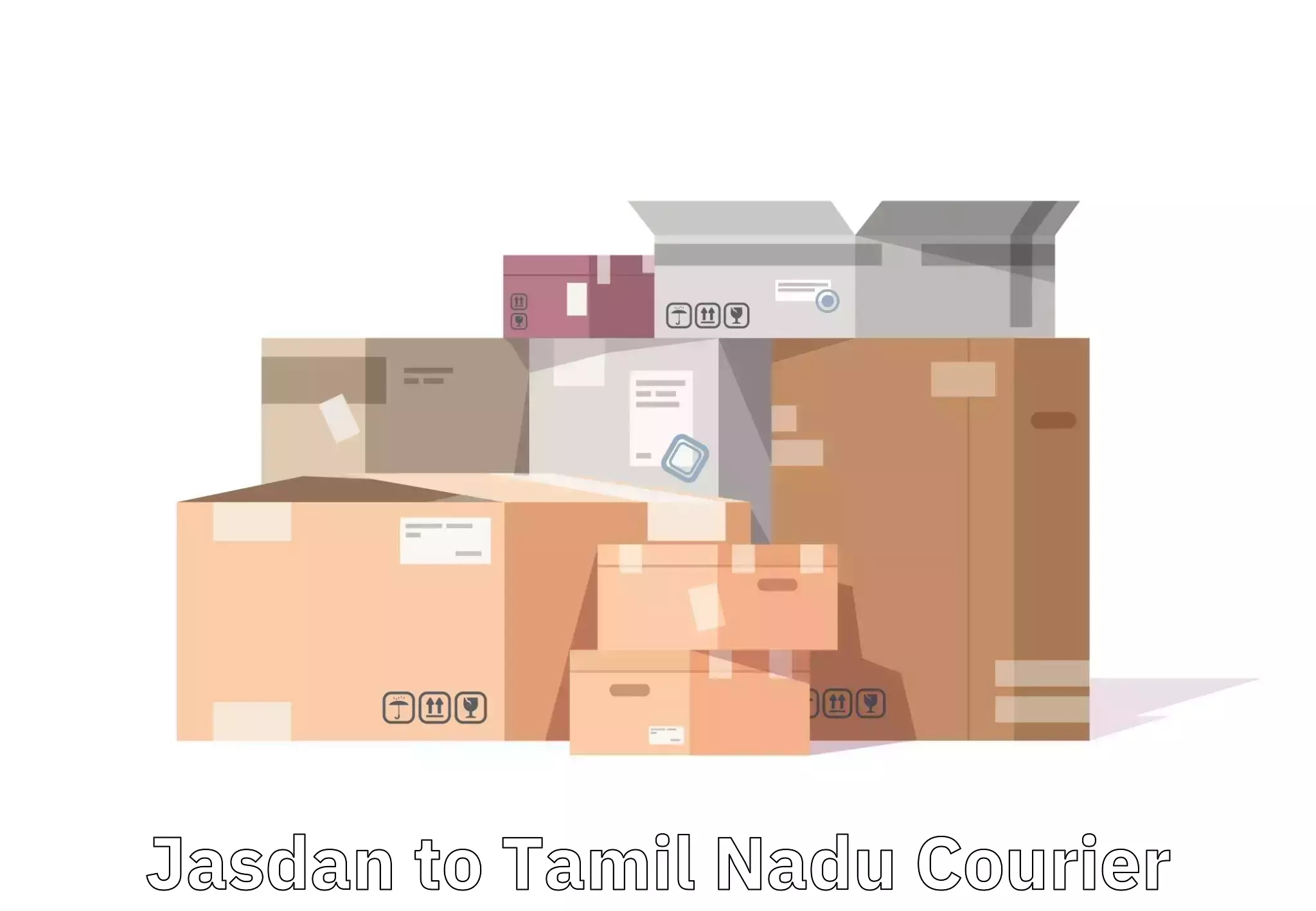 Luggage transport rates calculator Jasdan to Manamadurai