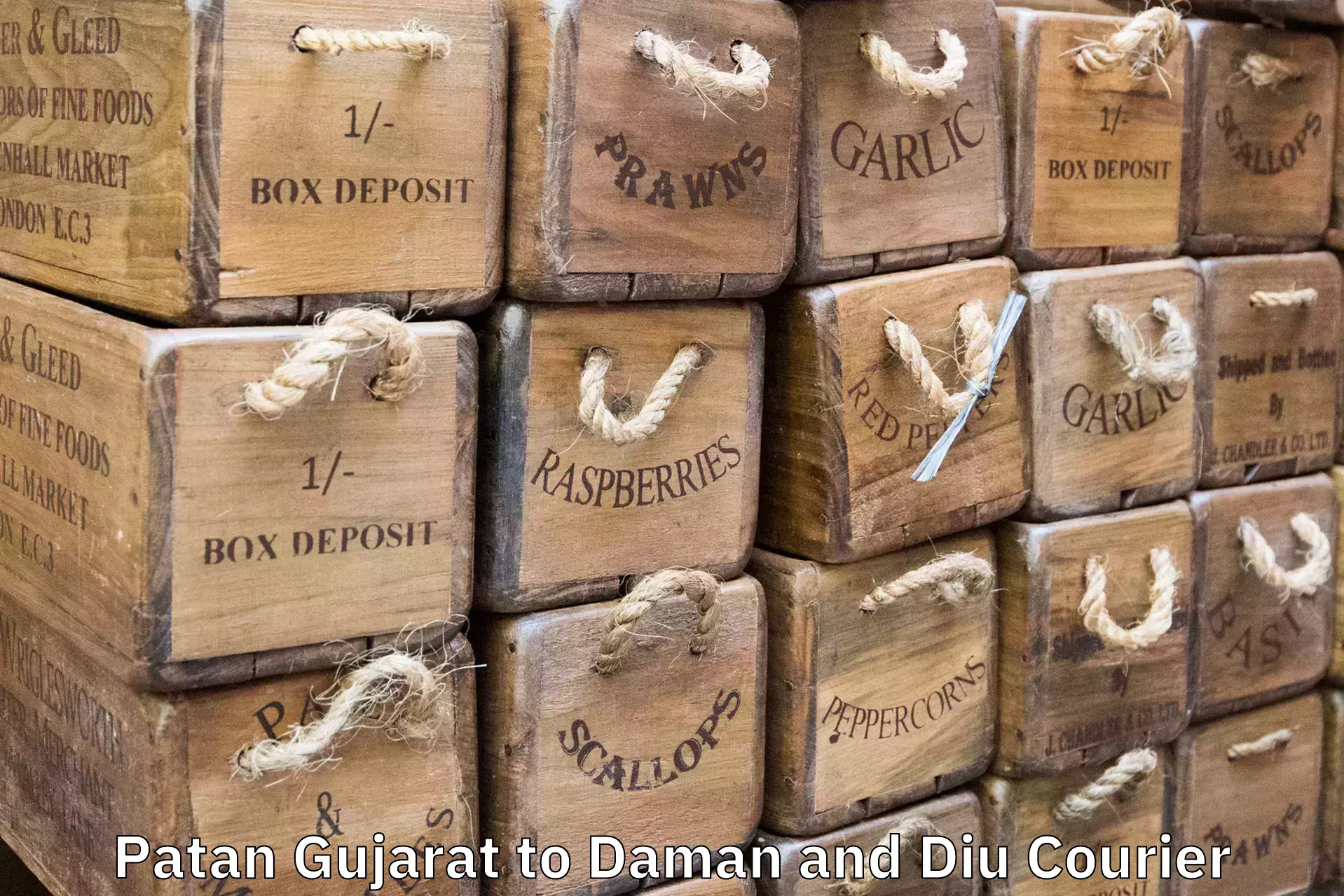 Global baggage shipping Patan Gujarat to Diu