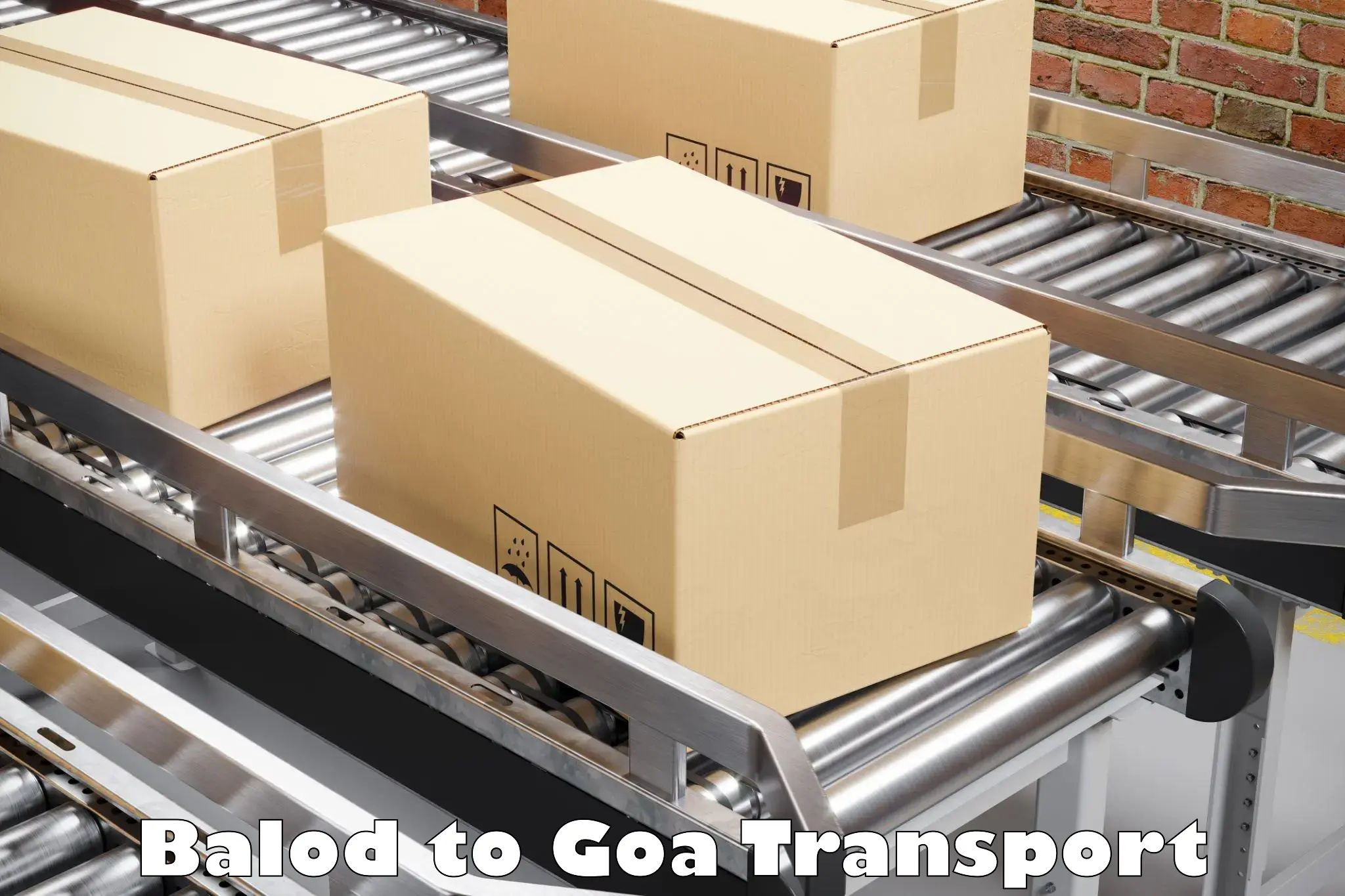 Nearest transport service Balod to Goa University
