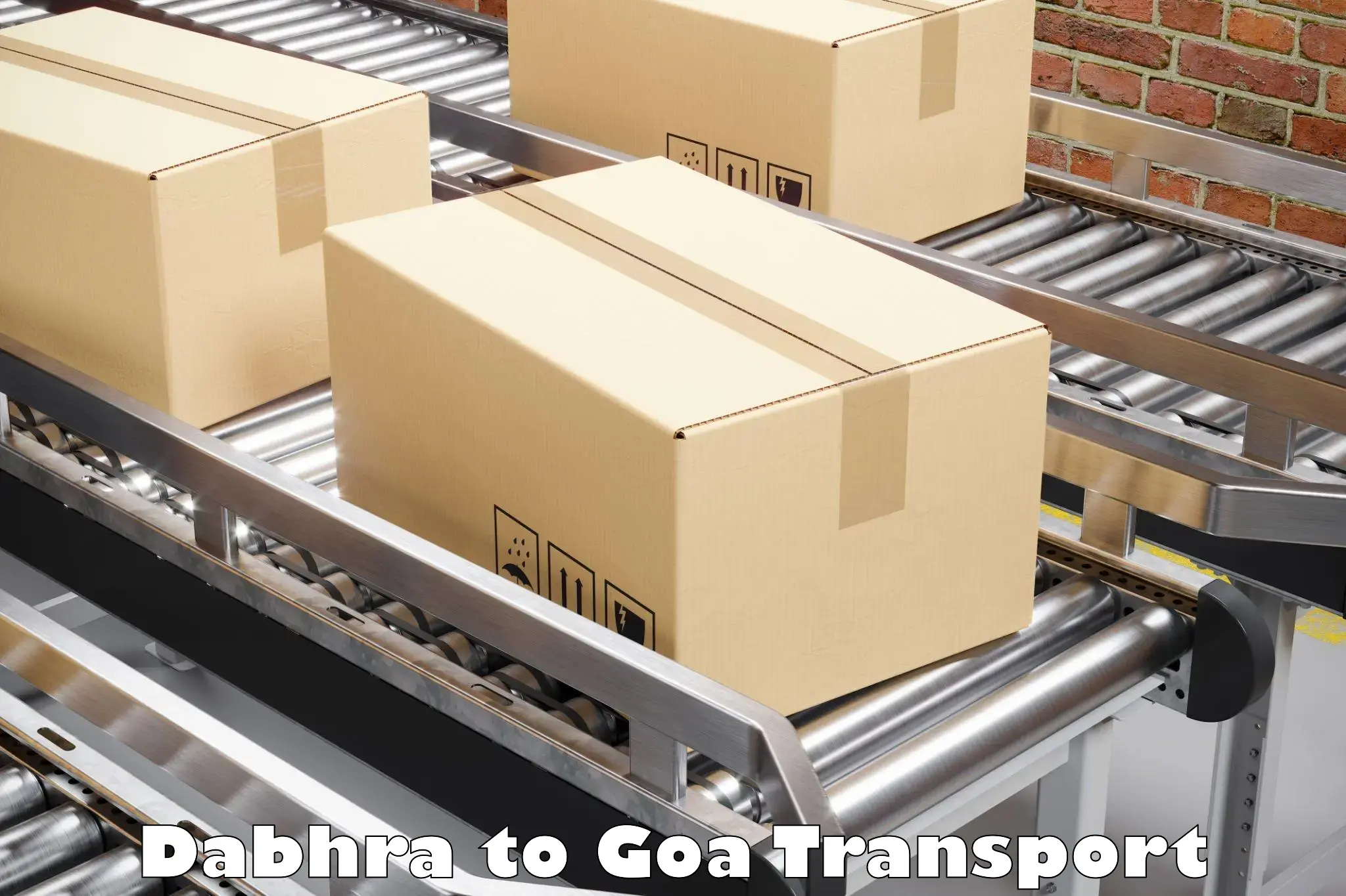 Two wheeler parcel service Dabhra to Goa