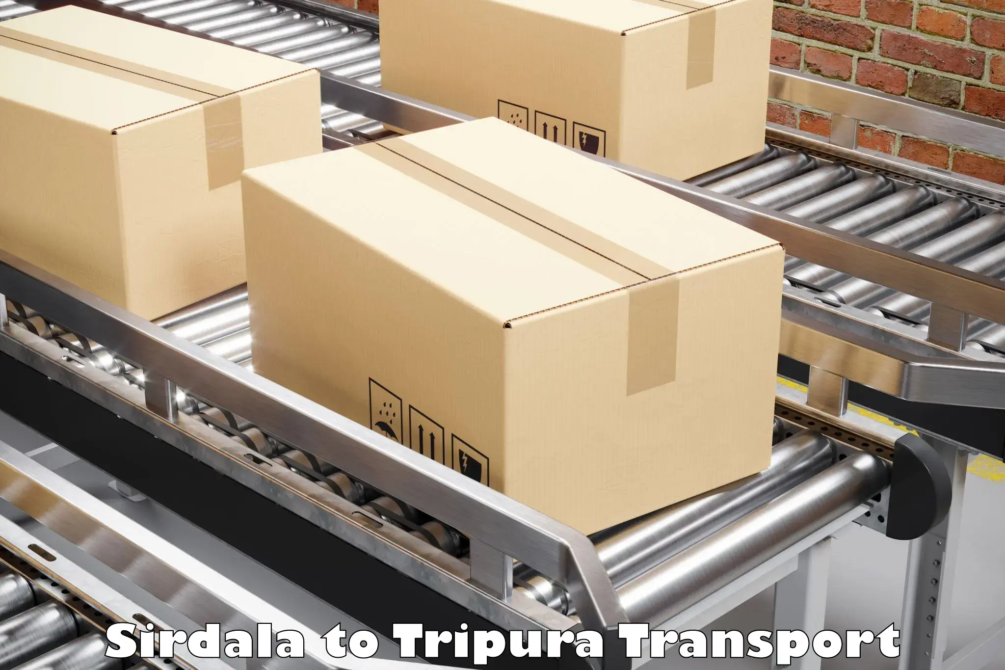 Two wheeler parcel service Sirdala to Teliamura