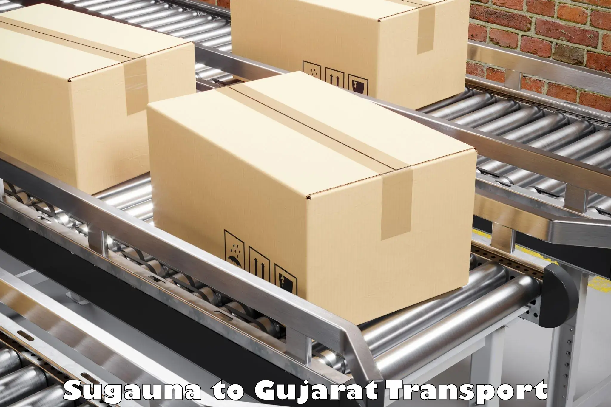 Two wheeler parcel service Sugauna to IIIT Vadodara