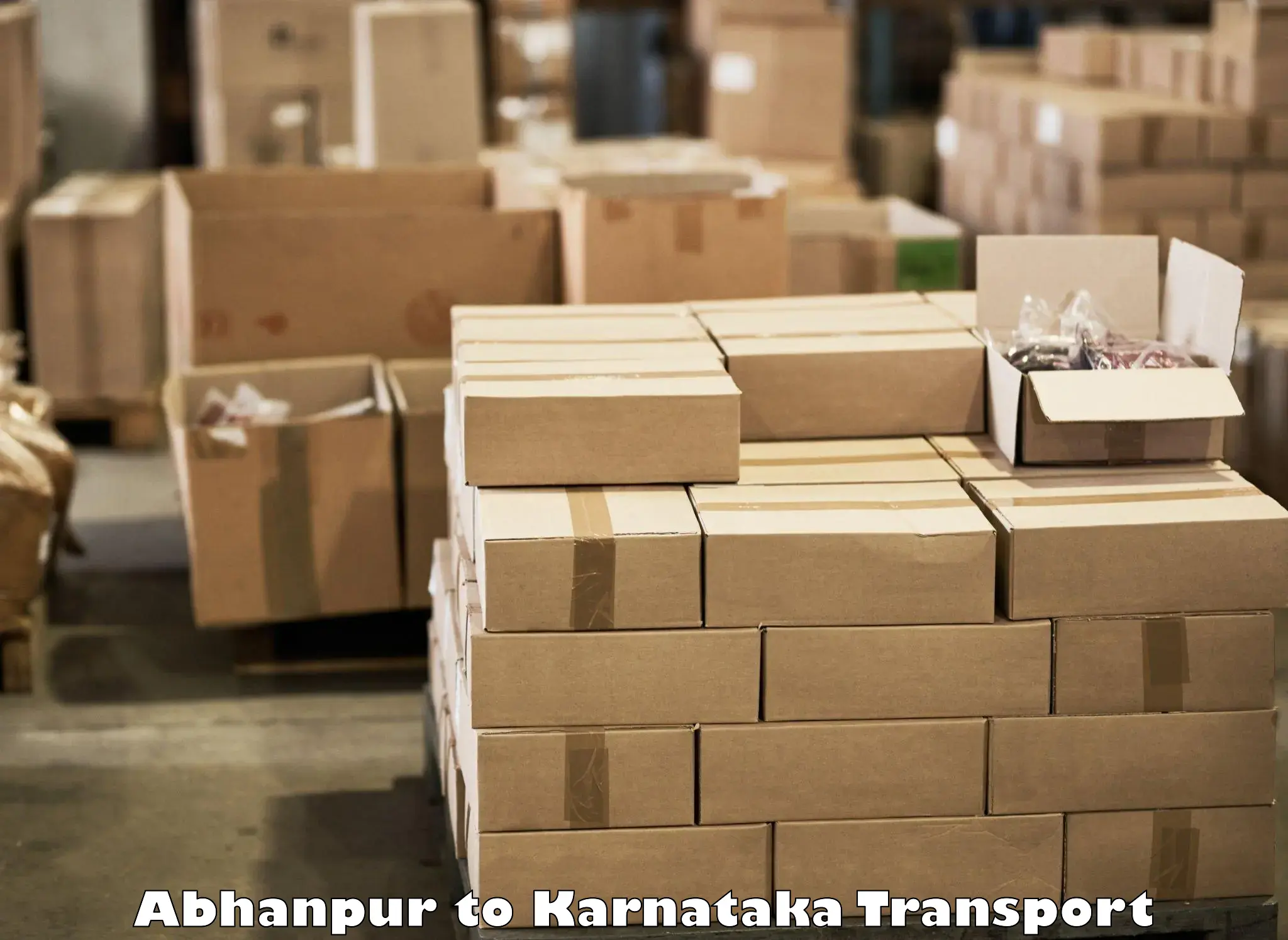 Two wheeler parcel service Abhanpur to Manvi