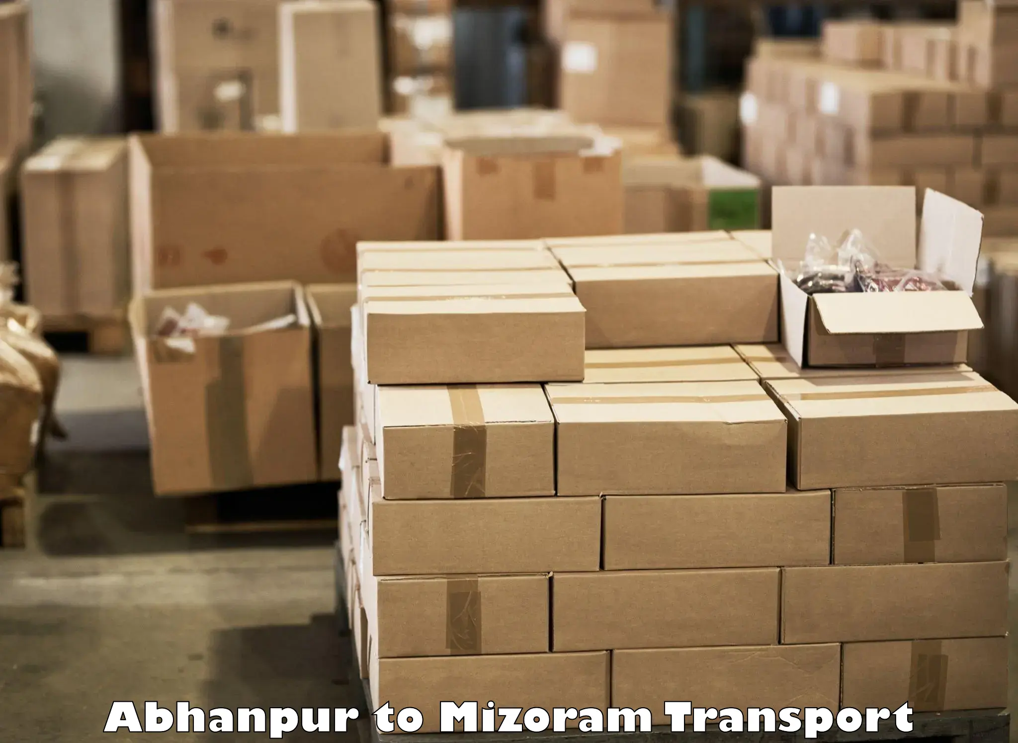 Two wheeler parcel service Abhanpur to Mizoram