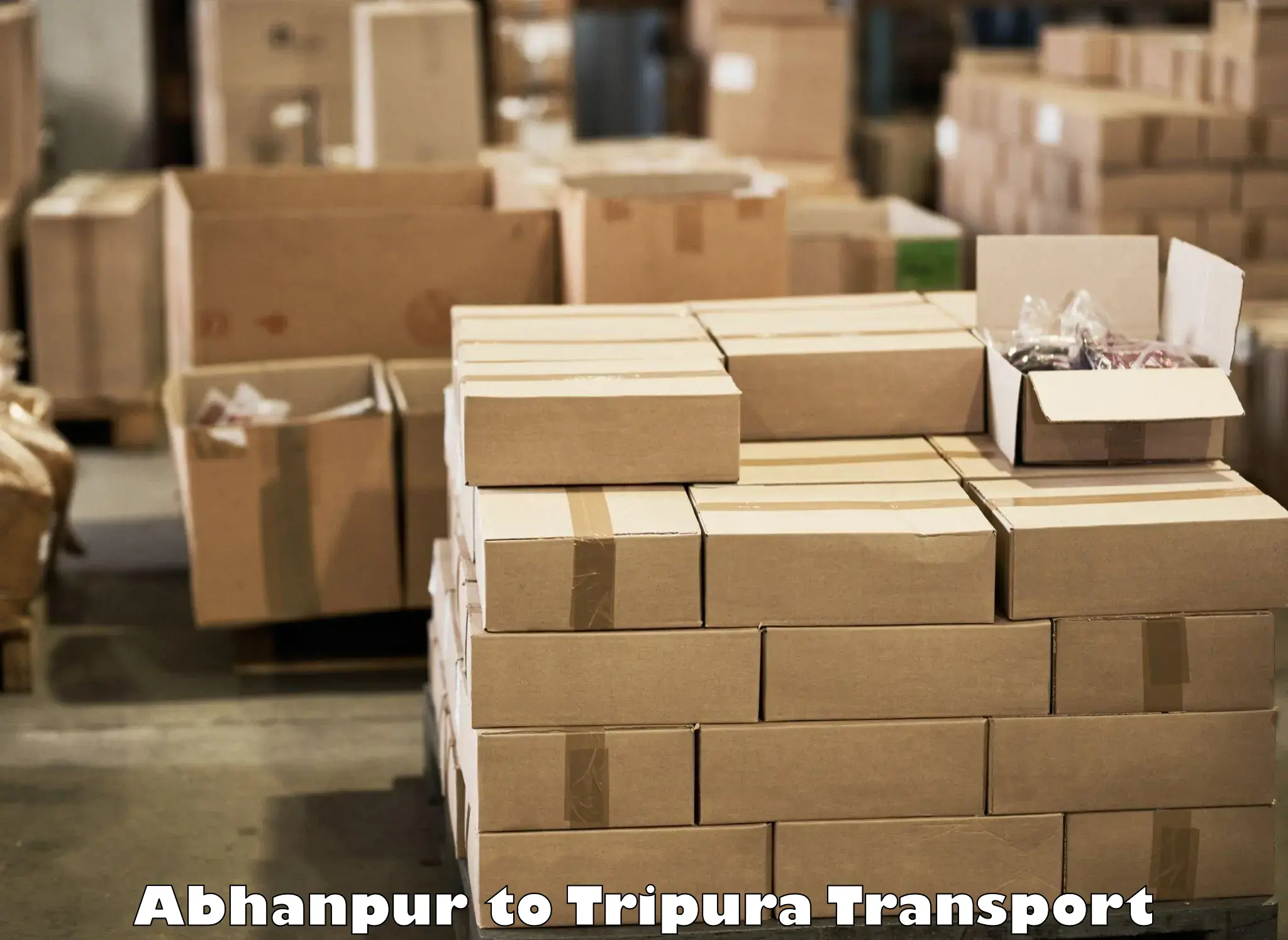 Two wheeler transport services in Abhanpur to Tripura
