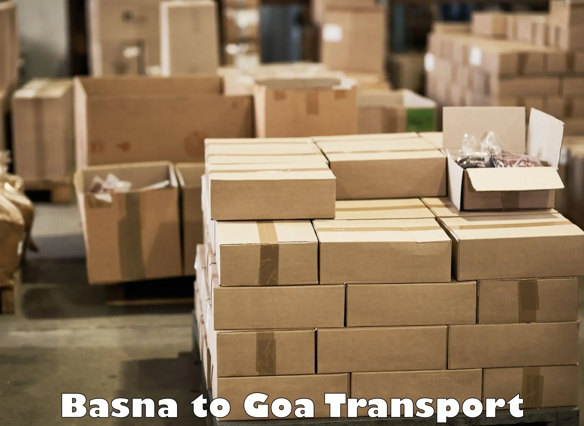Online transport service Basna to Goa University