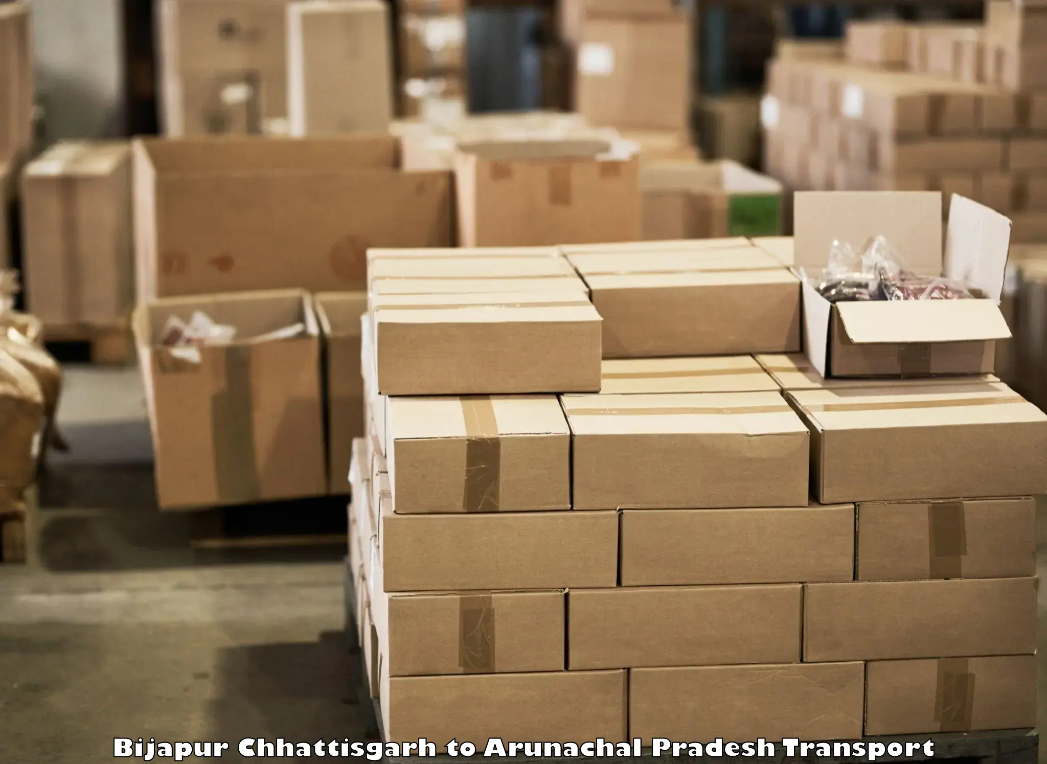 Package delivery services Bijapur Chhattisgarh to Tezu