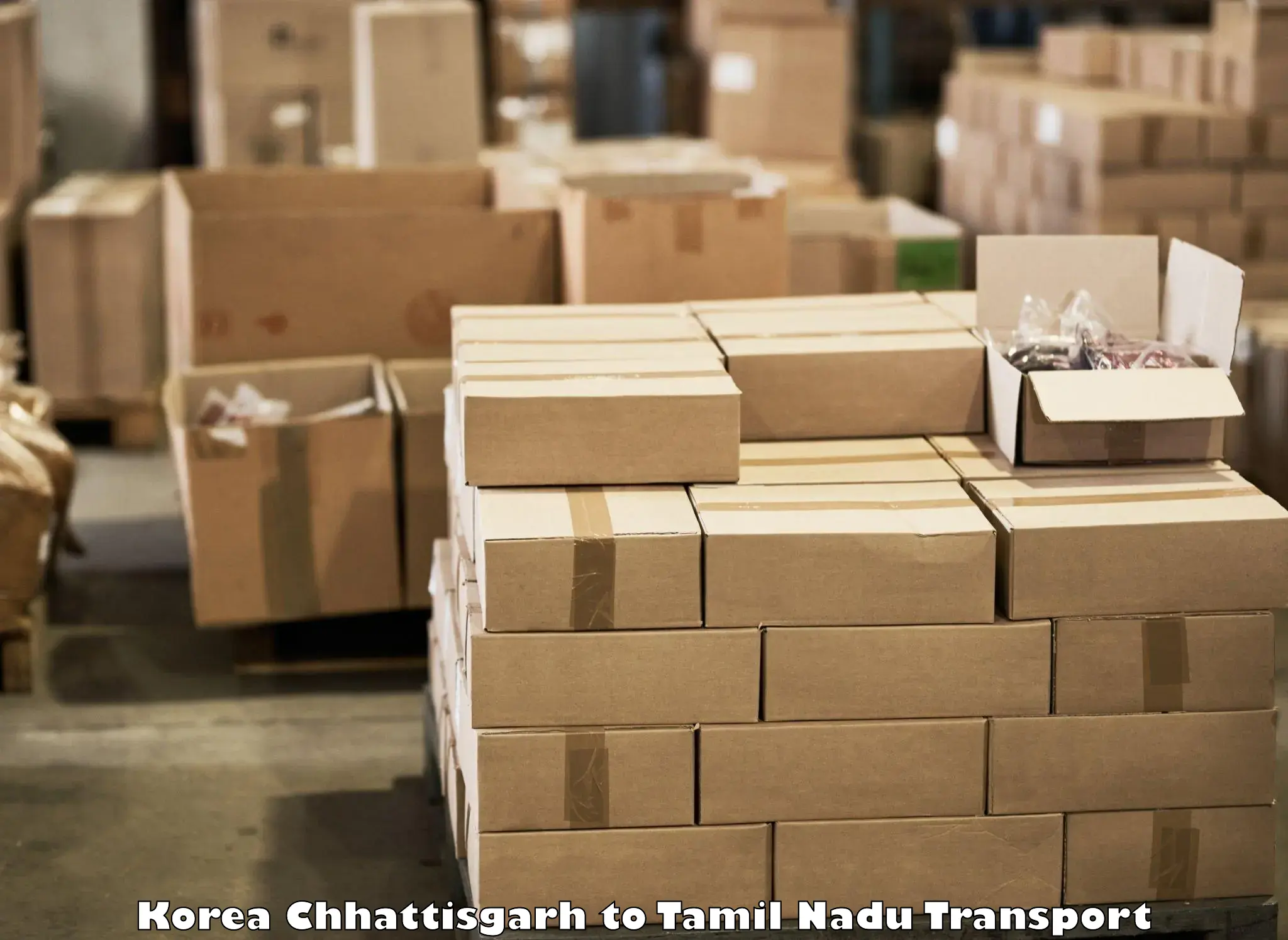 Pick up transport service Korea Chhattisgarh to Tamil Nadu Agricultural University Coimbatore
