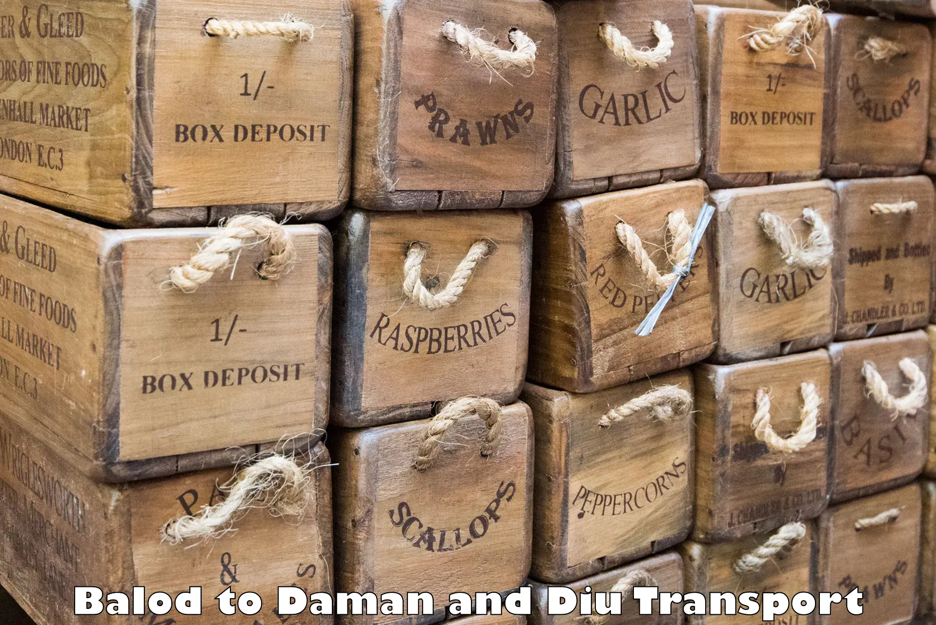 Best transport services in India Balod to Daman